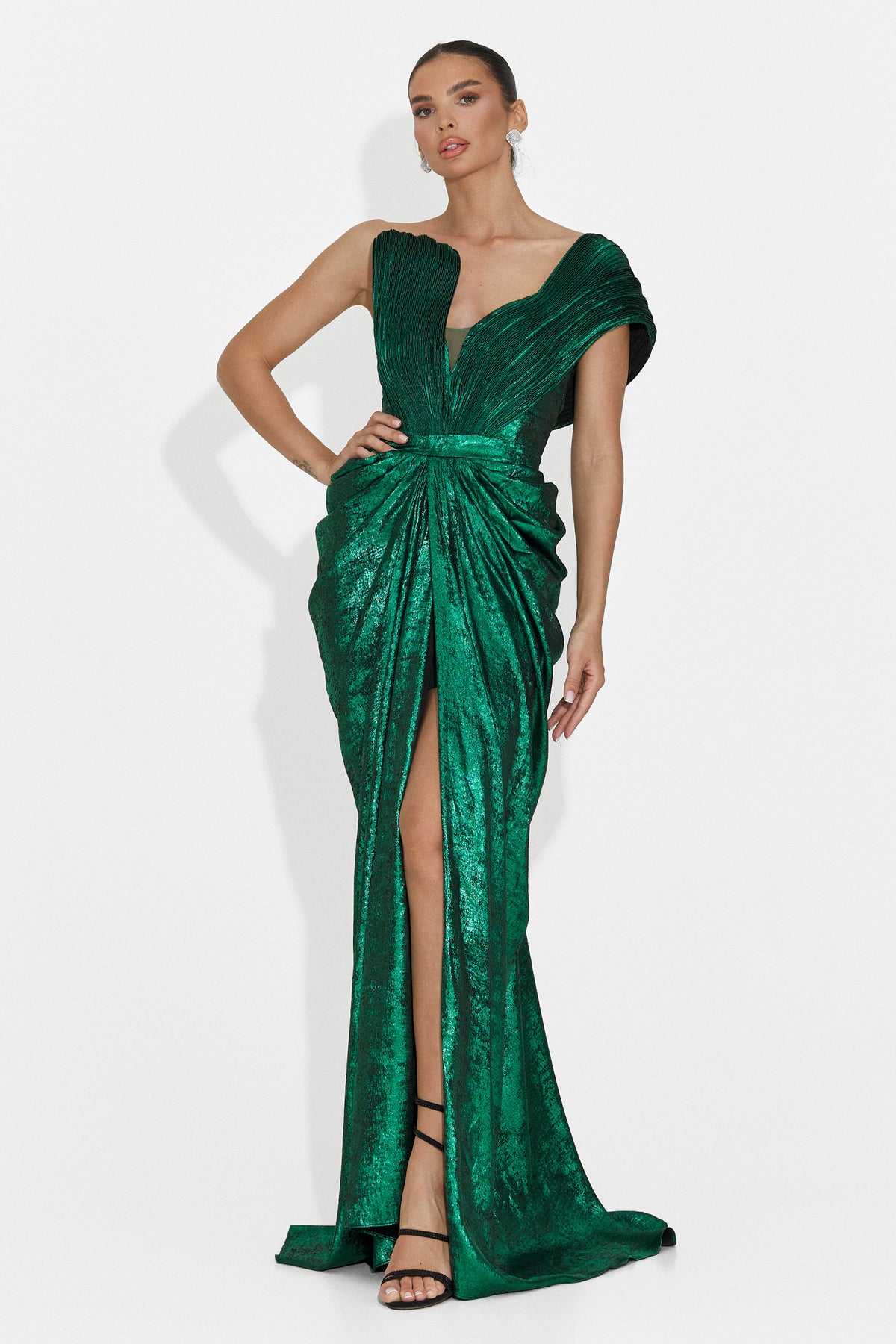 Rochie dama lunga verde Becker Bogas, imaginea 1 din 8