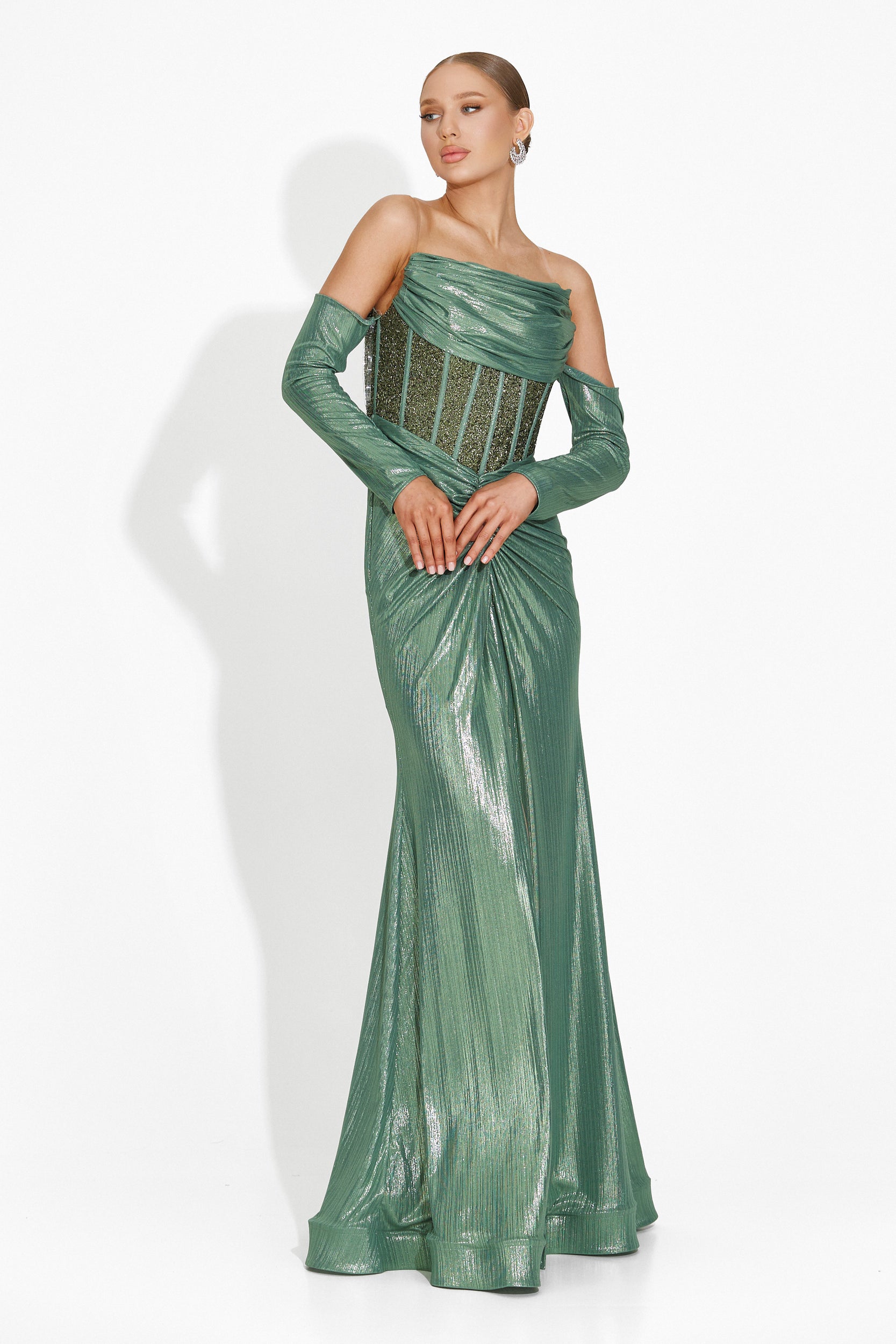 Fredricka Bogas Long Green Ladies Dress