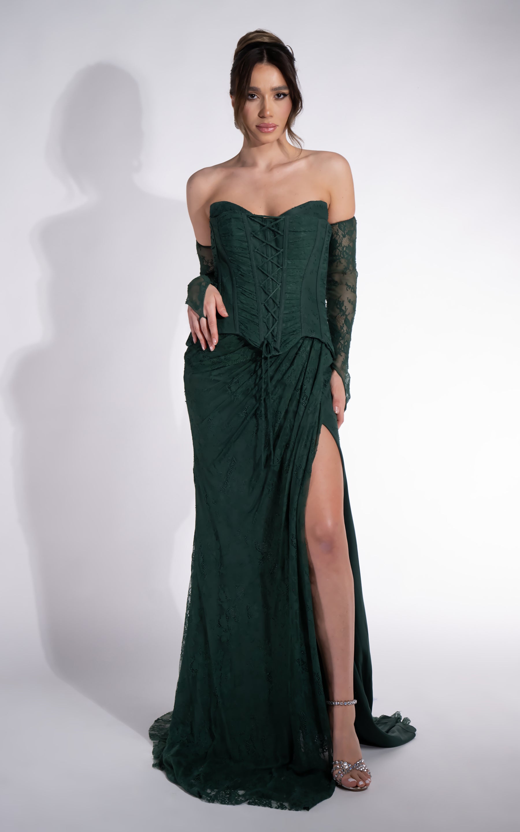 Rochie dama lunga verde Frezya Bogas