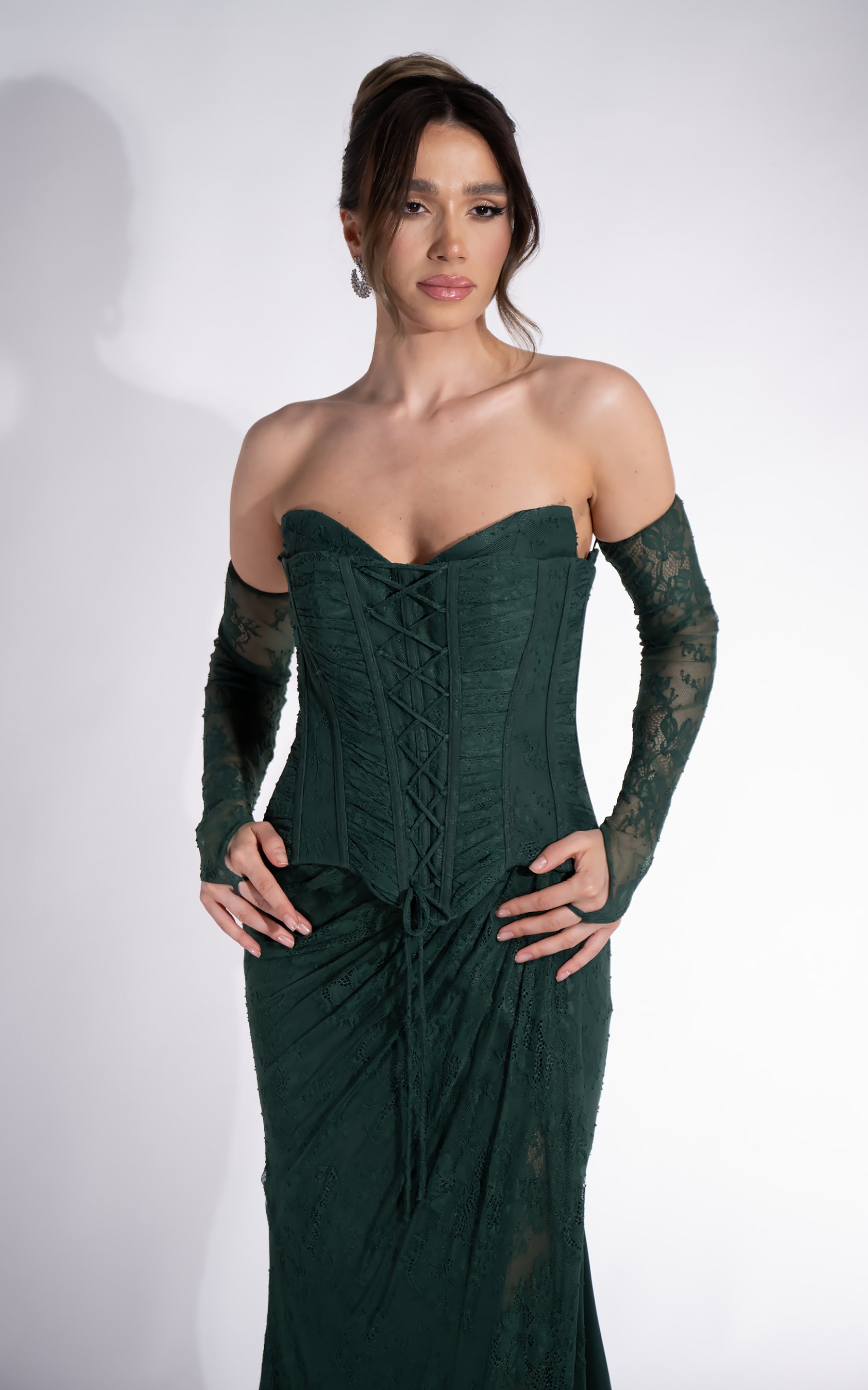 Rochie dama lunga verde Frezya Bogas