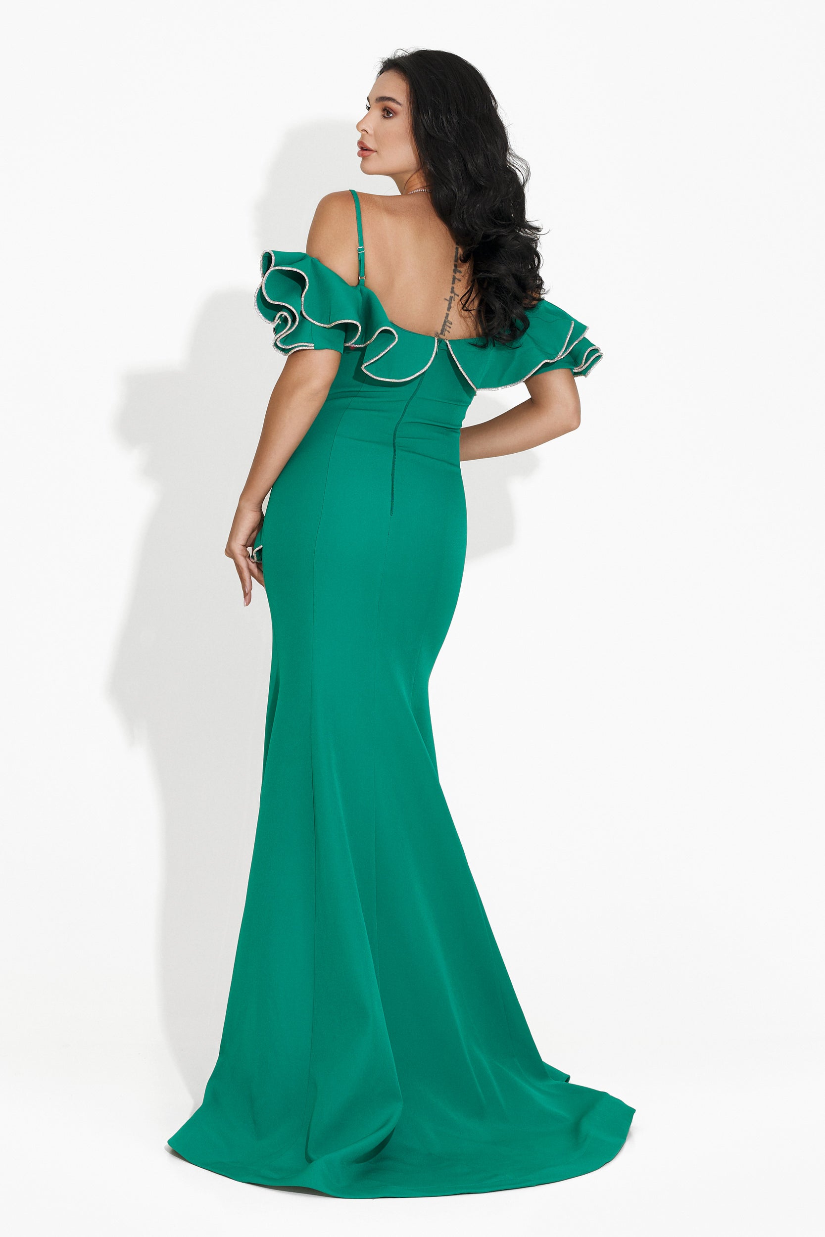 Klaria Bogas Long Green Ladies Dress