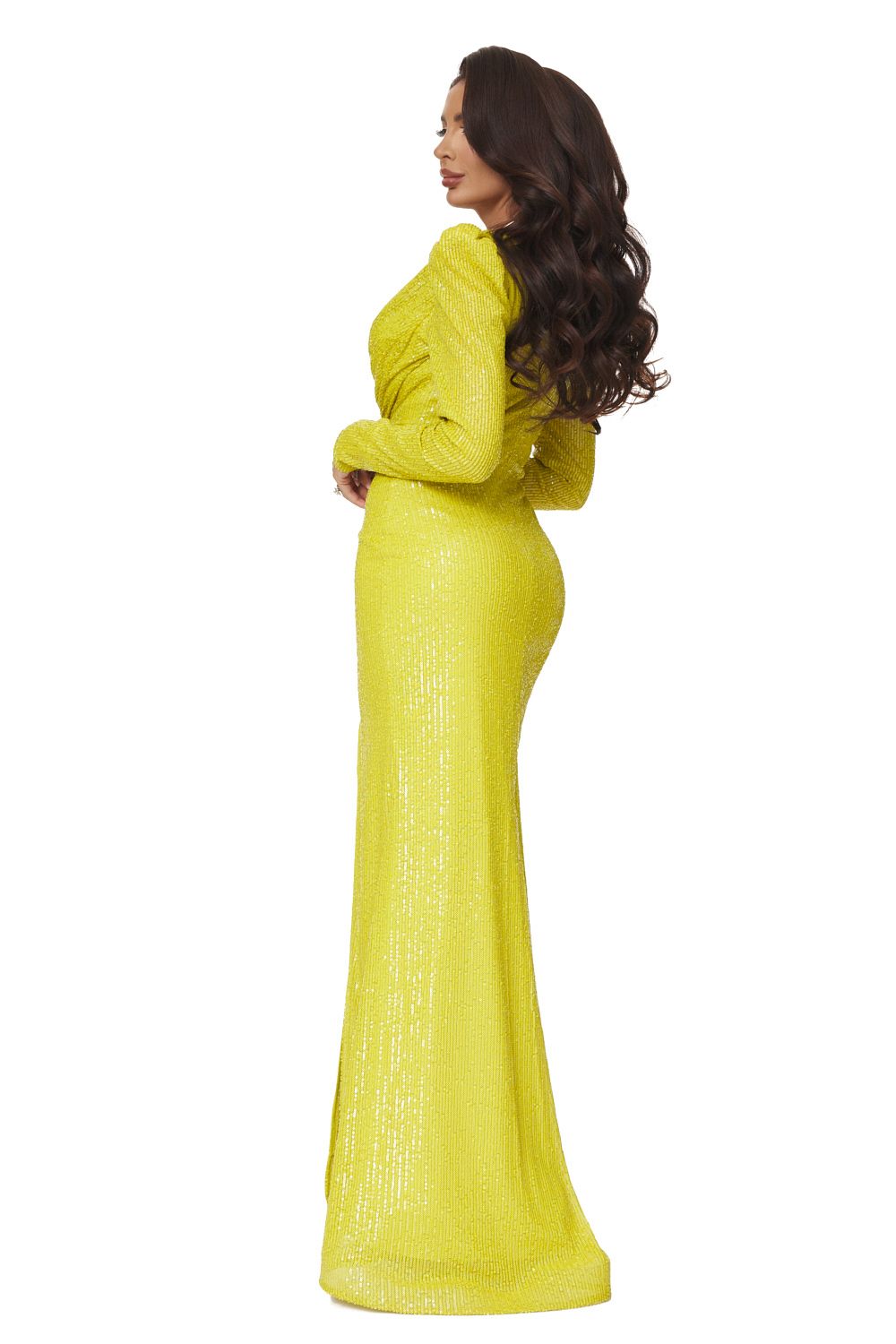 Olez Bogas long lime green women's dress