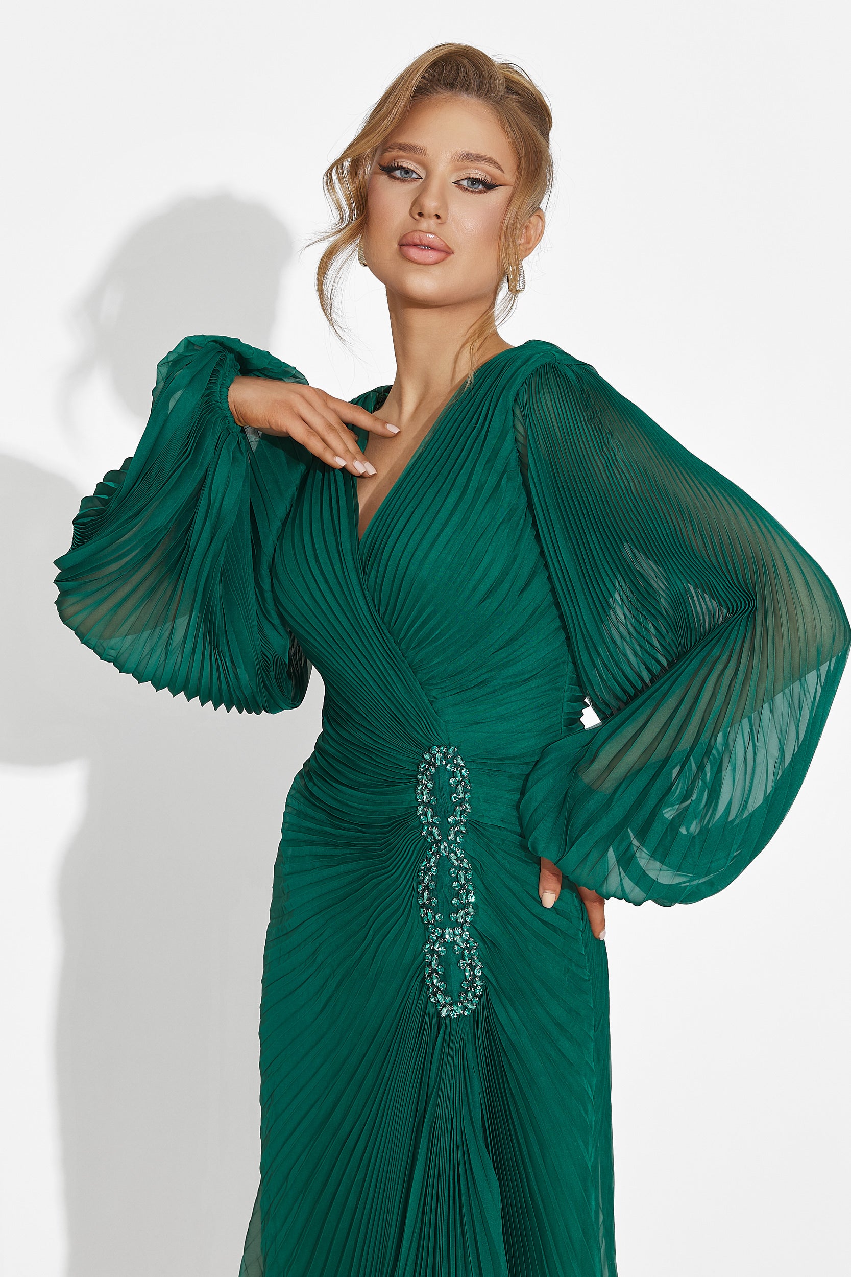Rochie dama lunga verde Linares Bogas