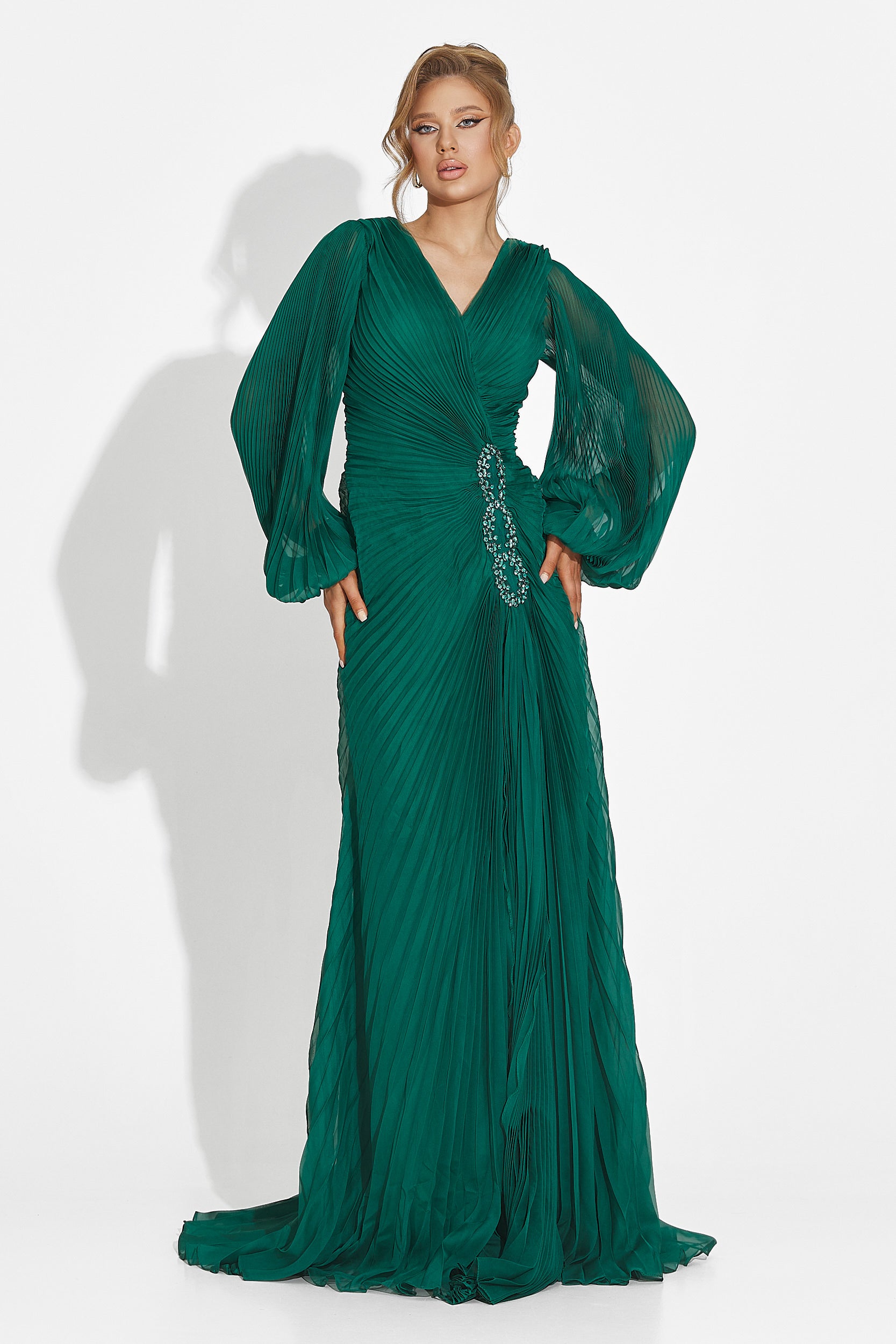 Rochie dama lunga verde Linares Bogas