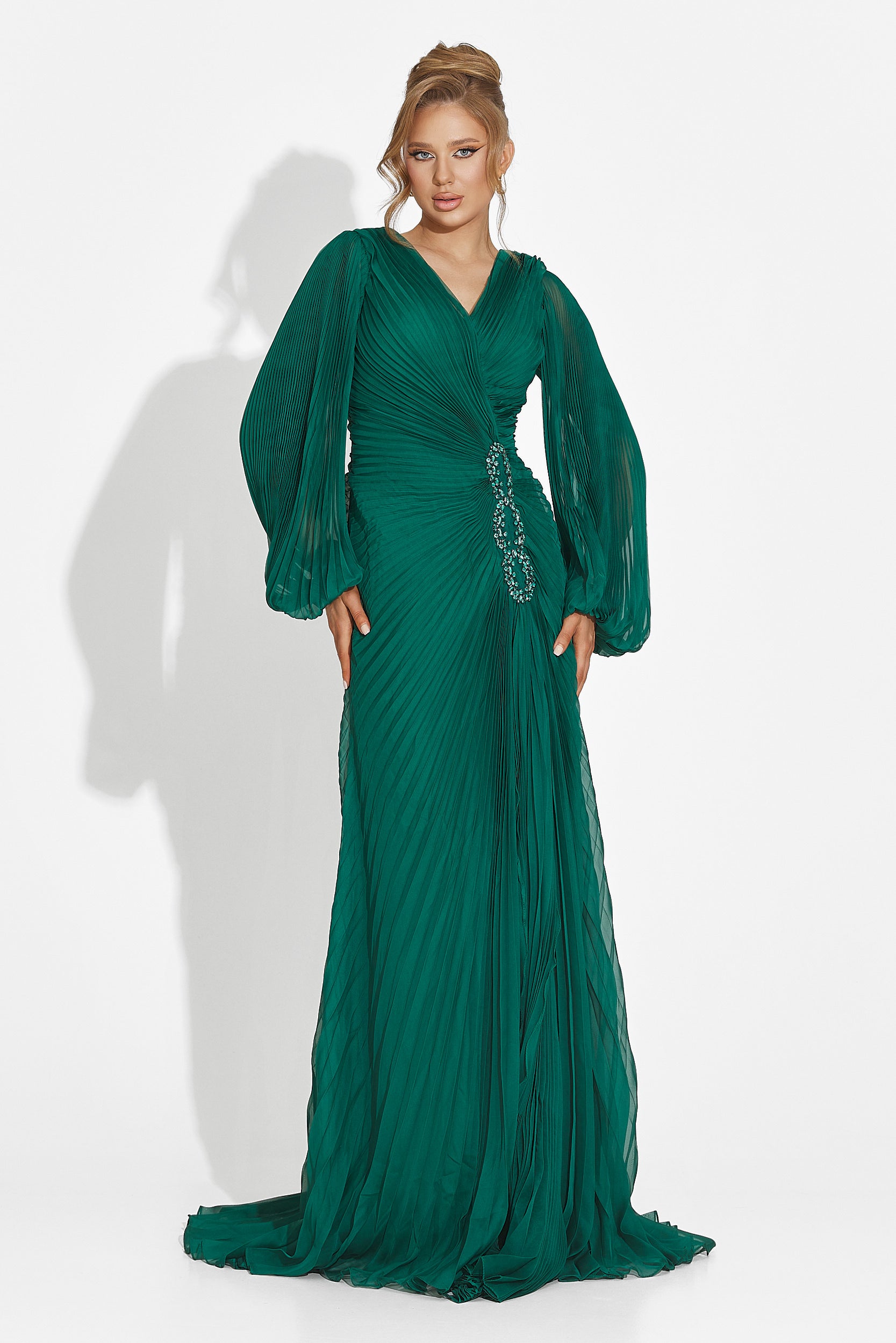 Rochie dama lunga verde Linares Bogas