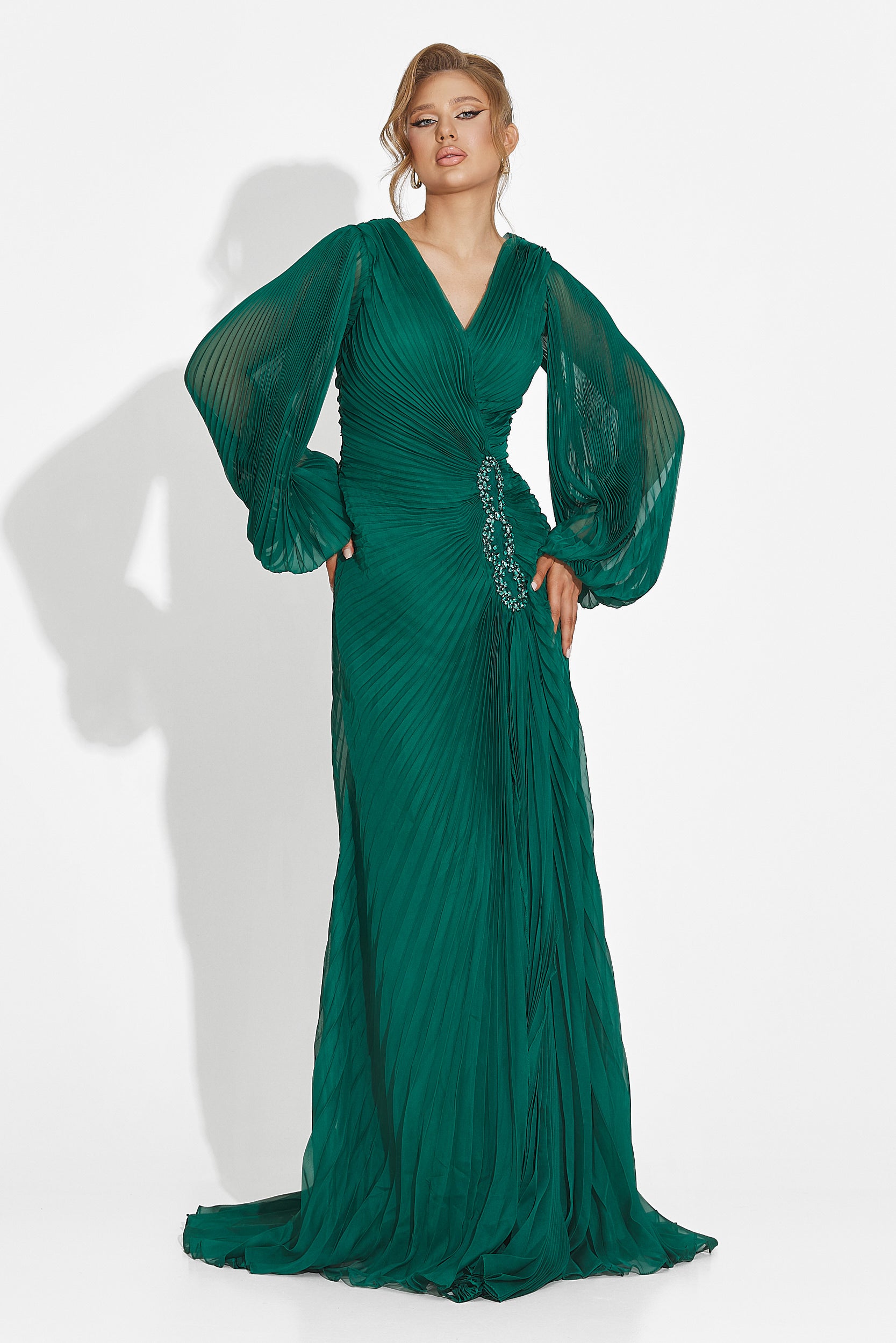 Rochie dama lunga verde Linares Bogas
