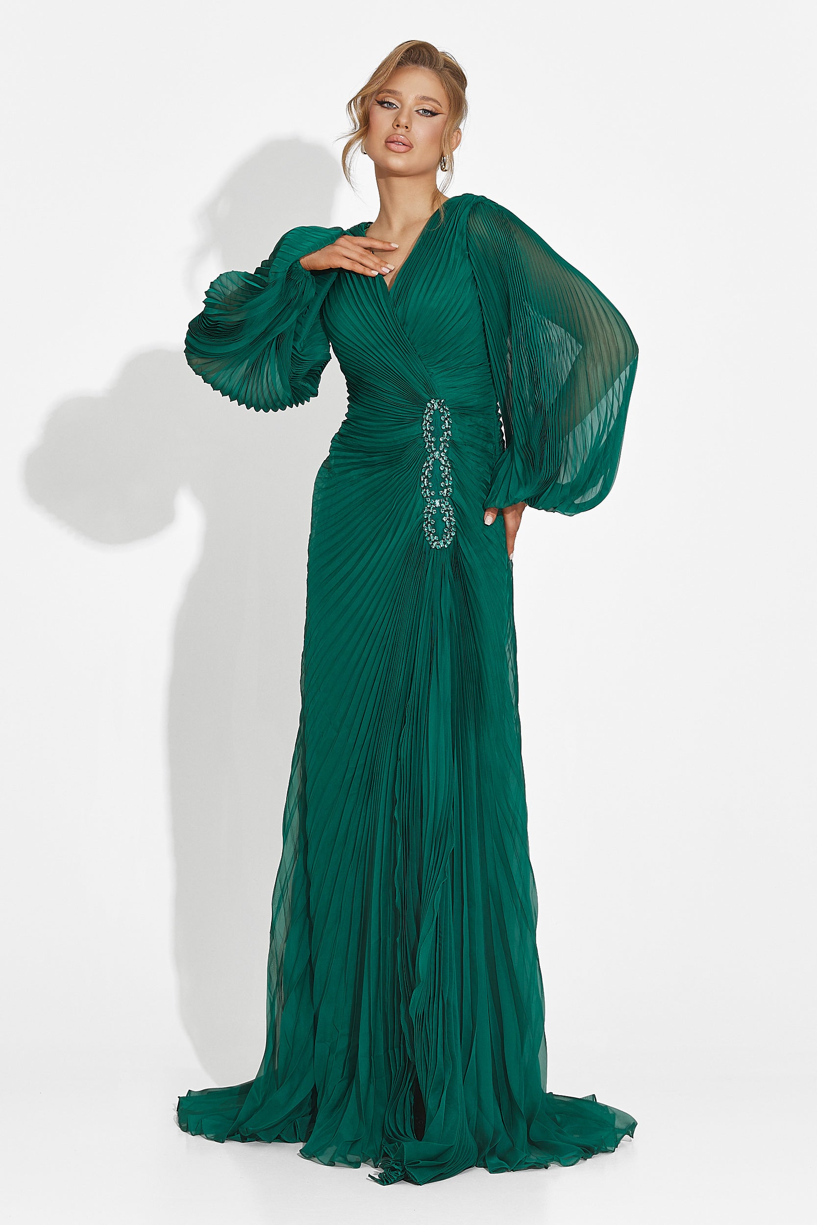 Rochie dama lunga verde Linares Bogas