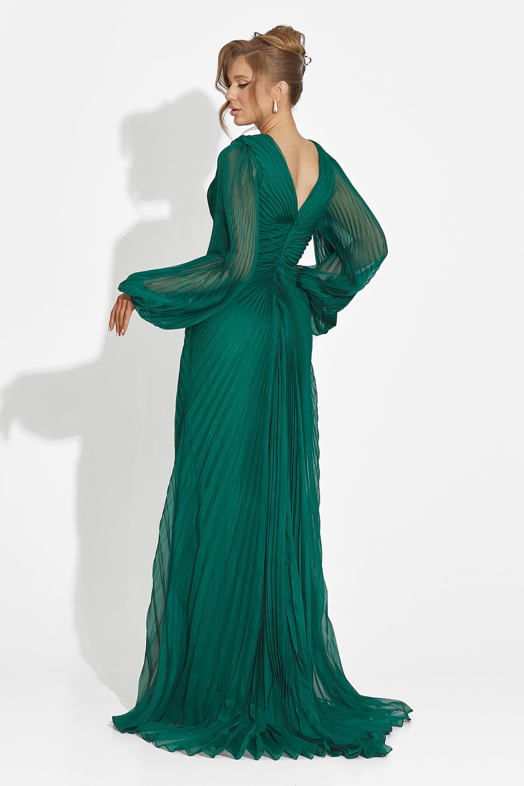 Rochie dama lunga verde Linares Bogas