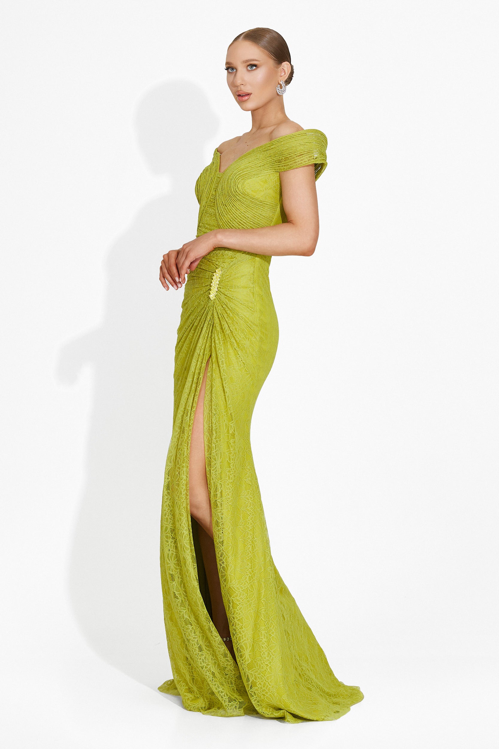 Marilyn Bogas Long Green Ladies Dress
