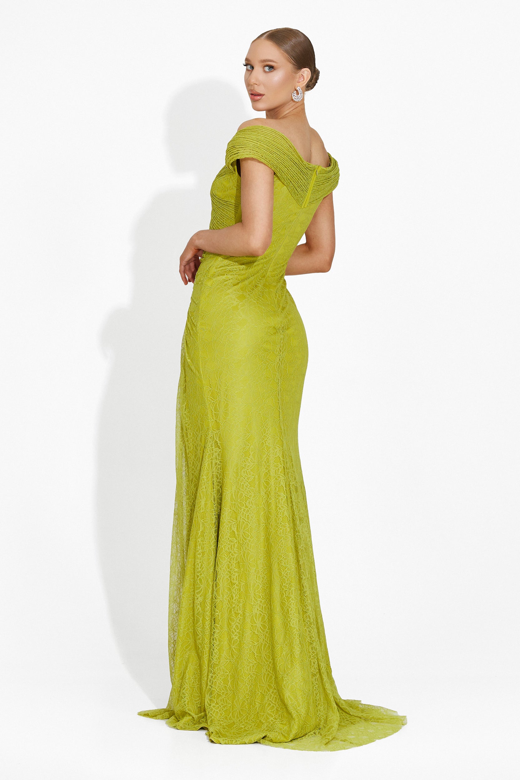 Marilyn Bogas Long Green Ladies Dress