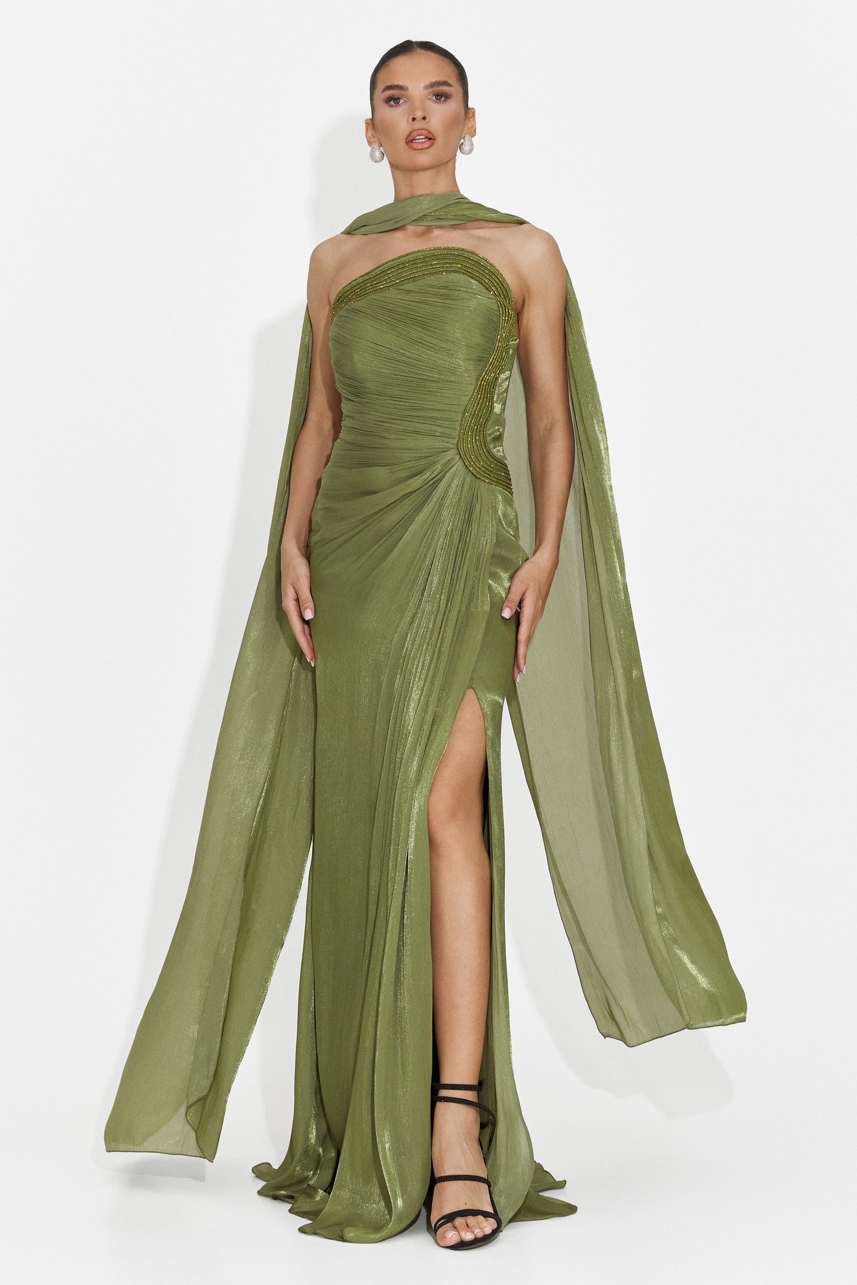 Rochie dama lunga verde Moritz Bogas