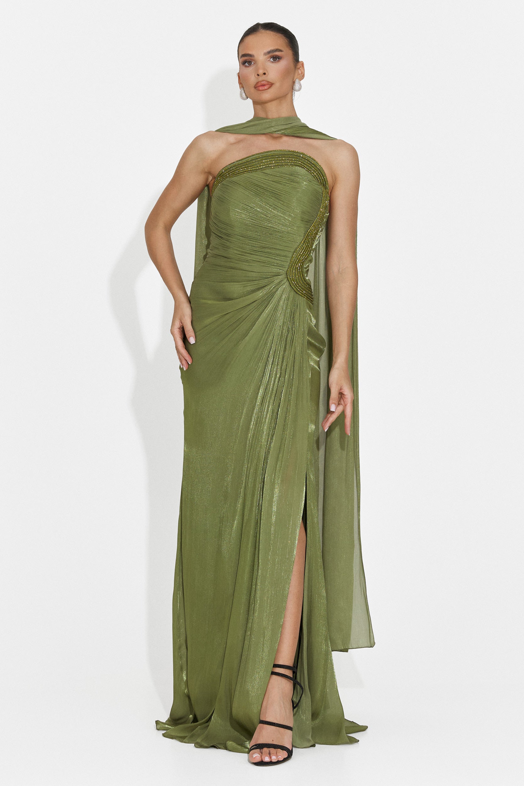 Rochie dama lunga verde Moritz Bogas