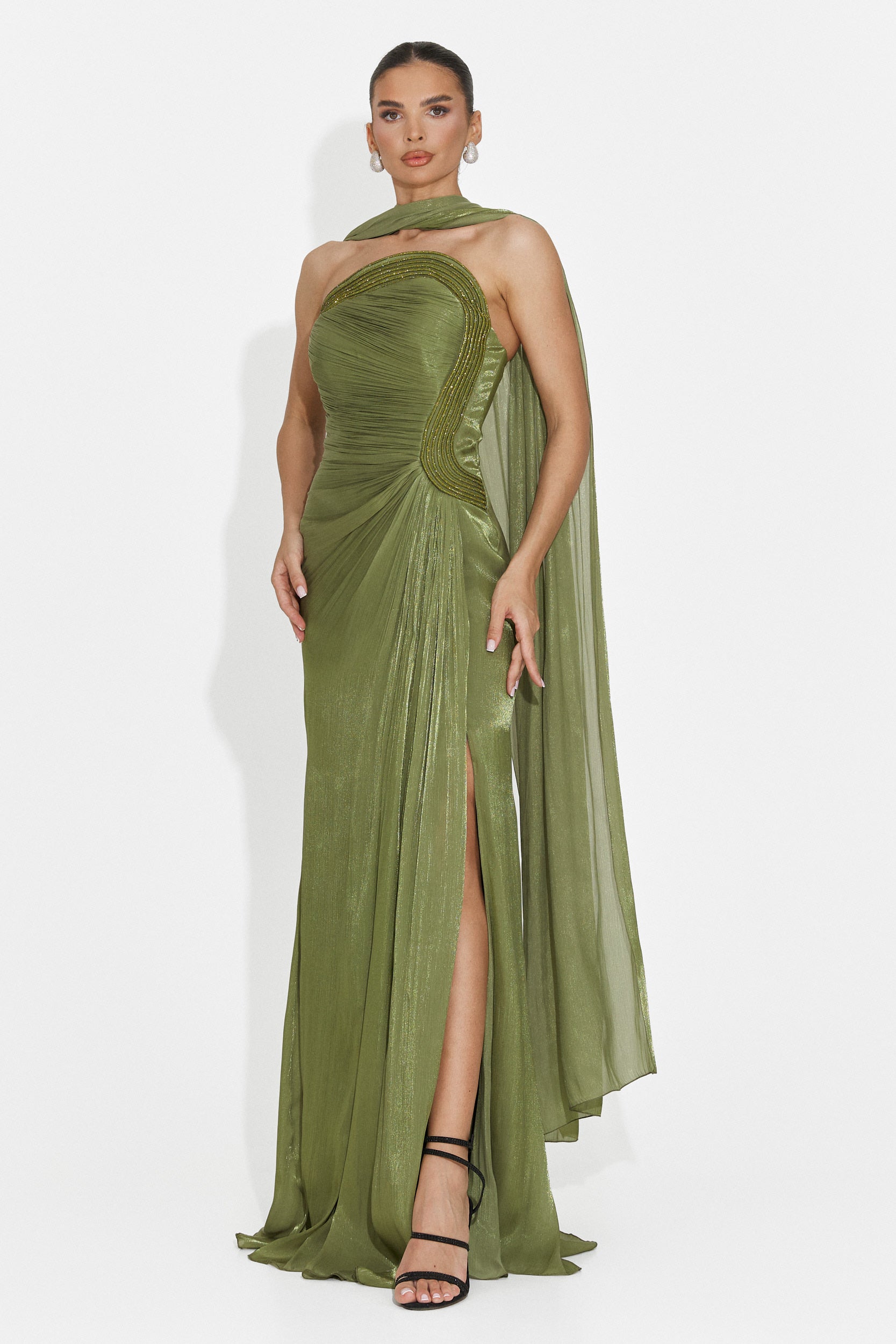 Rochie dama lunga verde Moritz Bogas