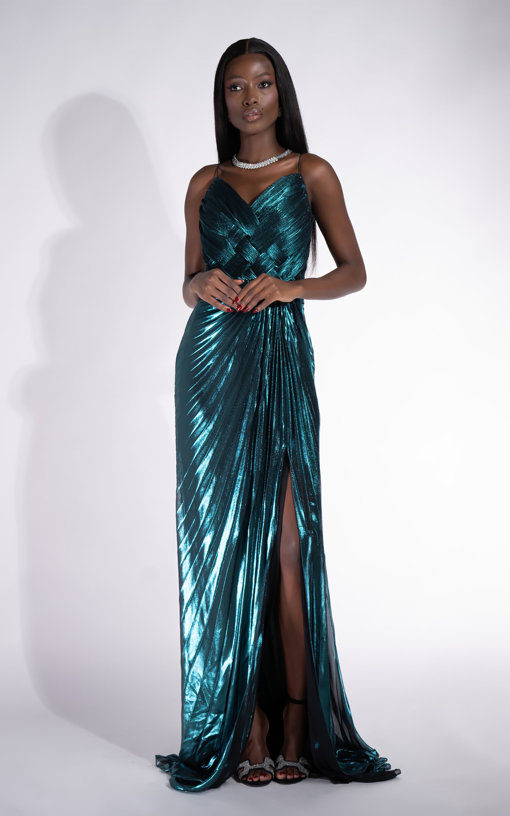 Rochie dama lunga verde Mylanka Bogas