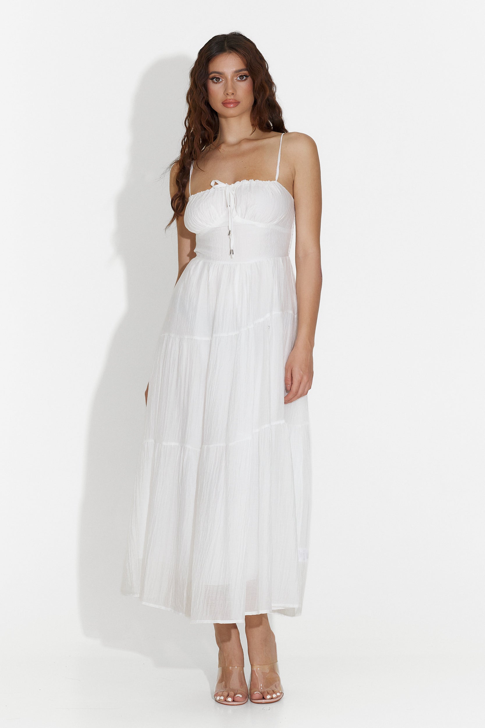 Rochie dama medie alba Faster Bogas