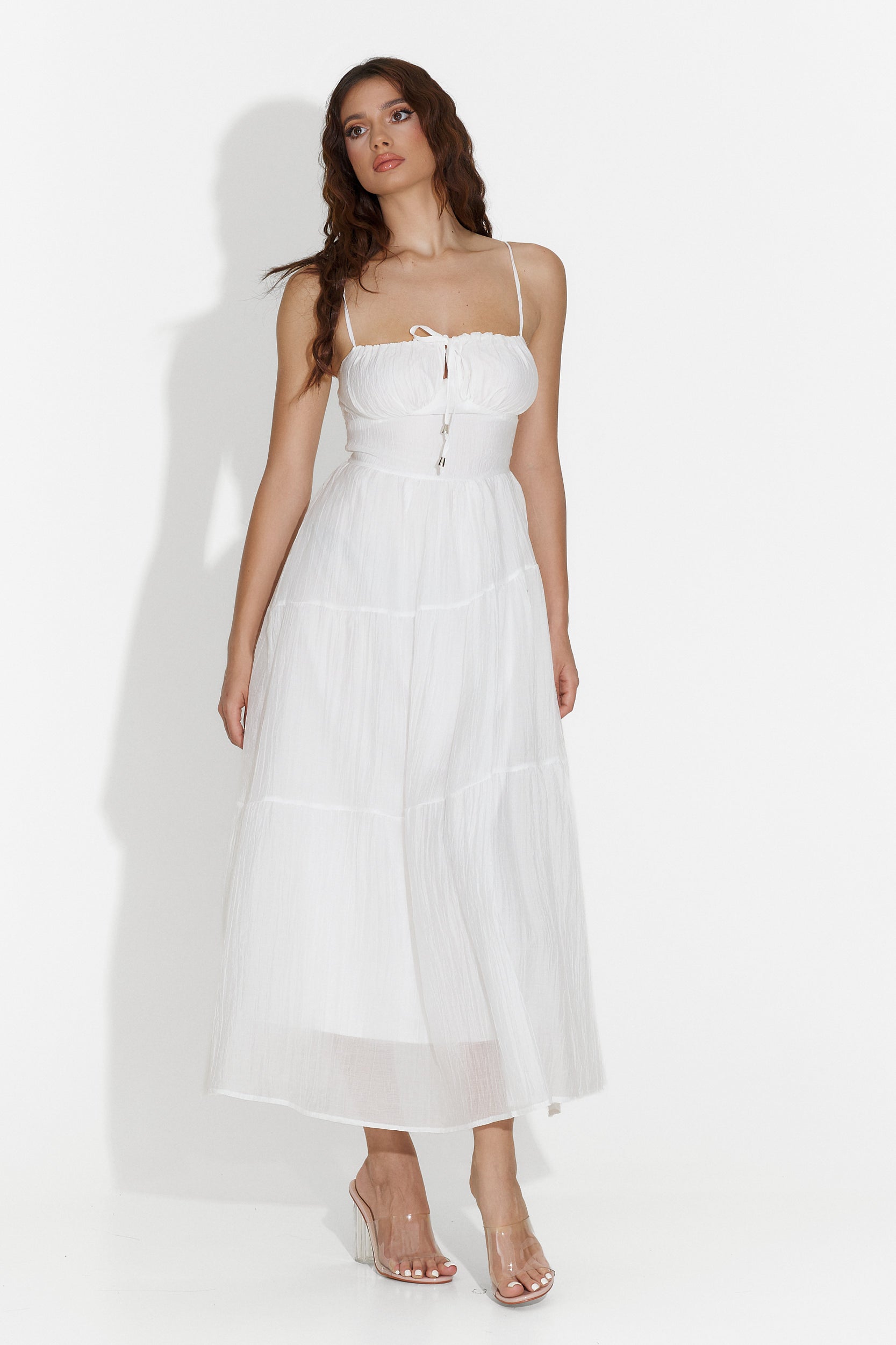 Rochie dama medie alba Faster Bogas