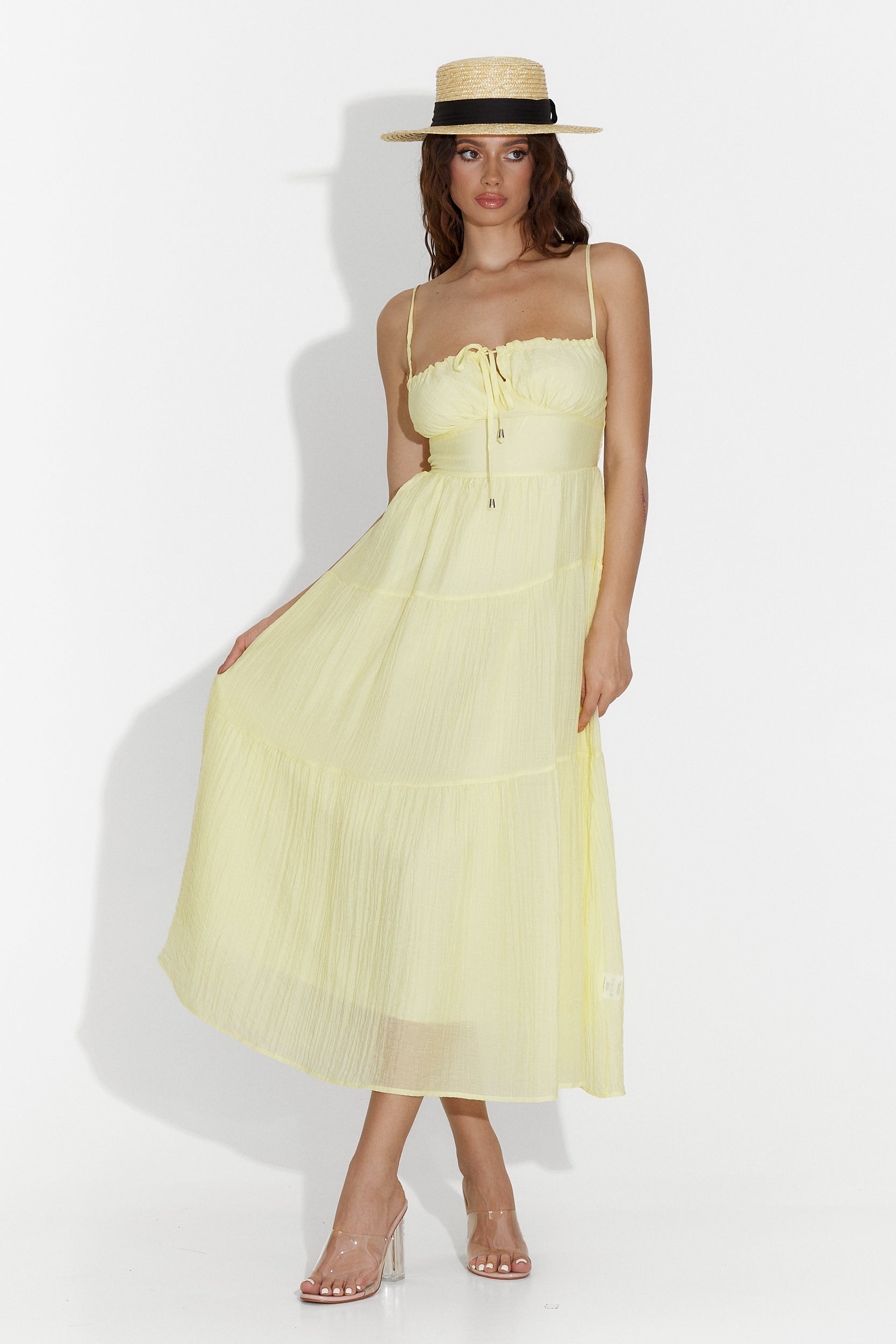 Rochie dama medie galbena Faster Bogas