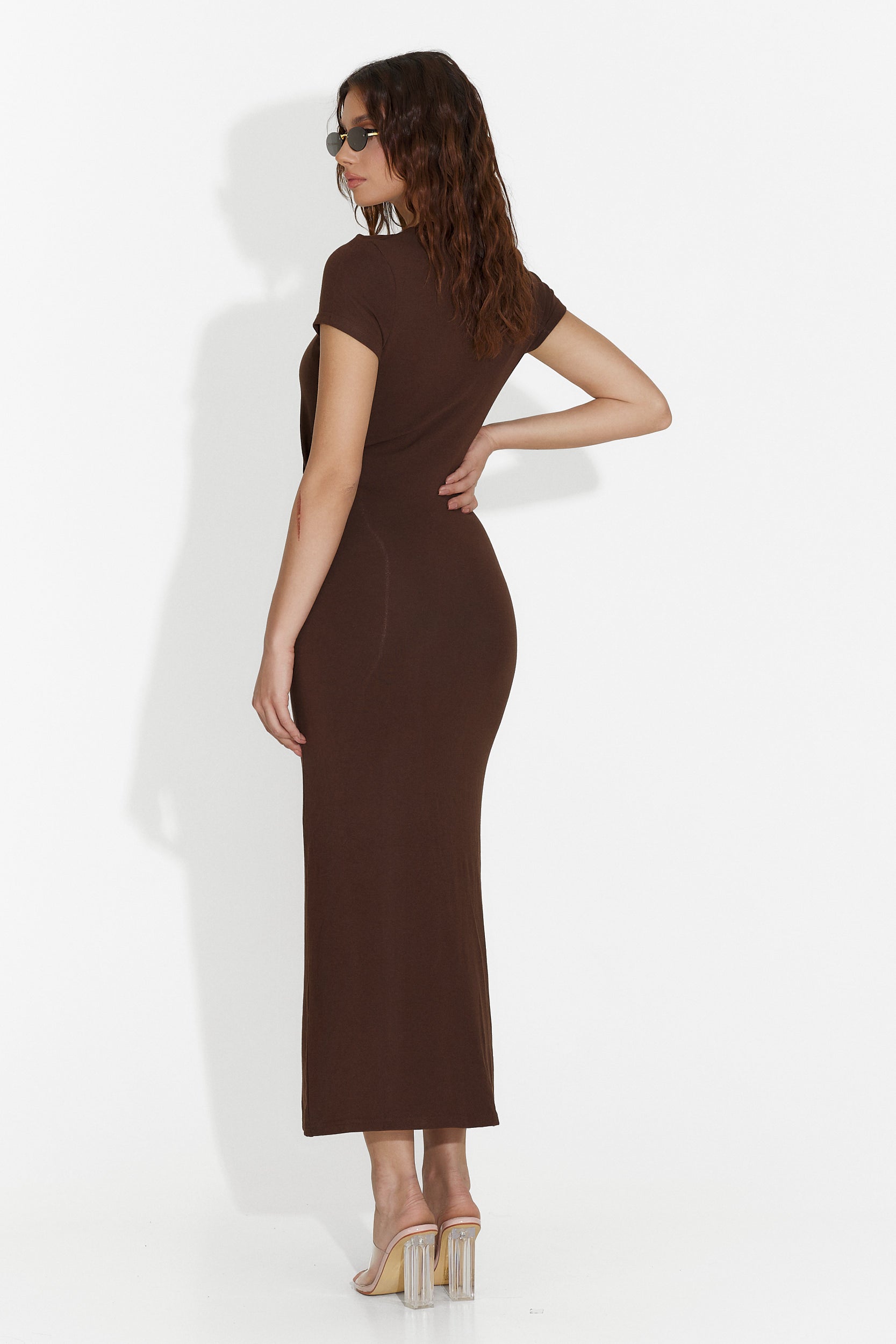 Rochie dama medie maro Harmoni Bogas