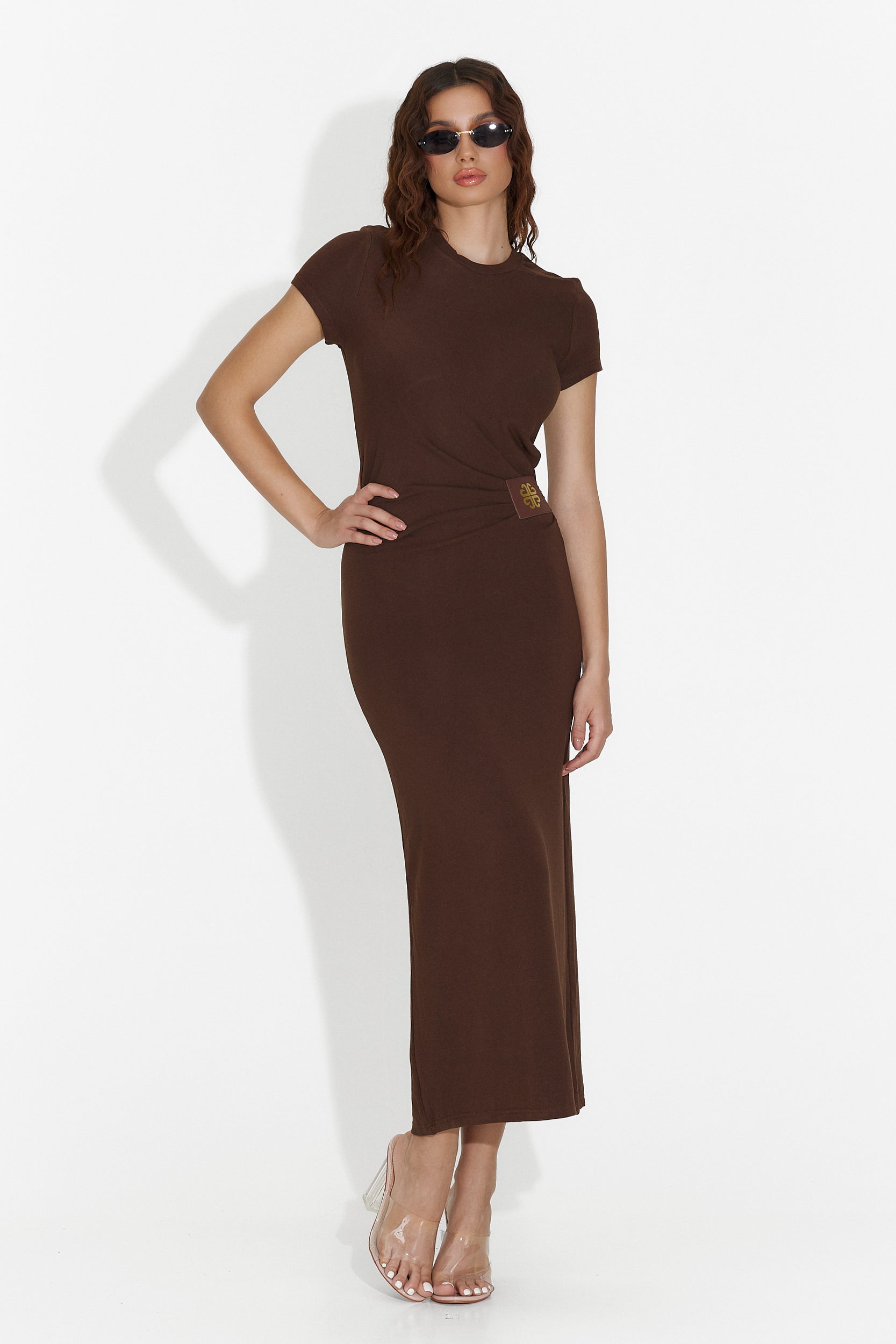 Rochie dama medie maro Harmoni Bogas