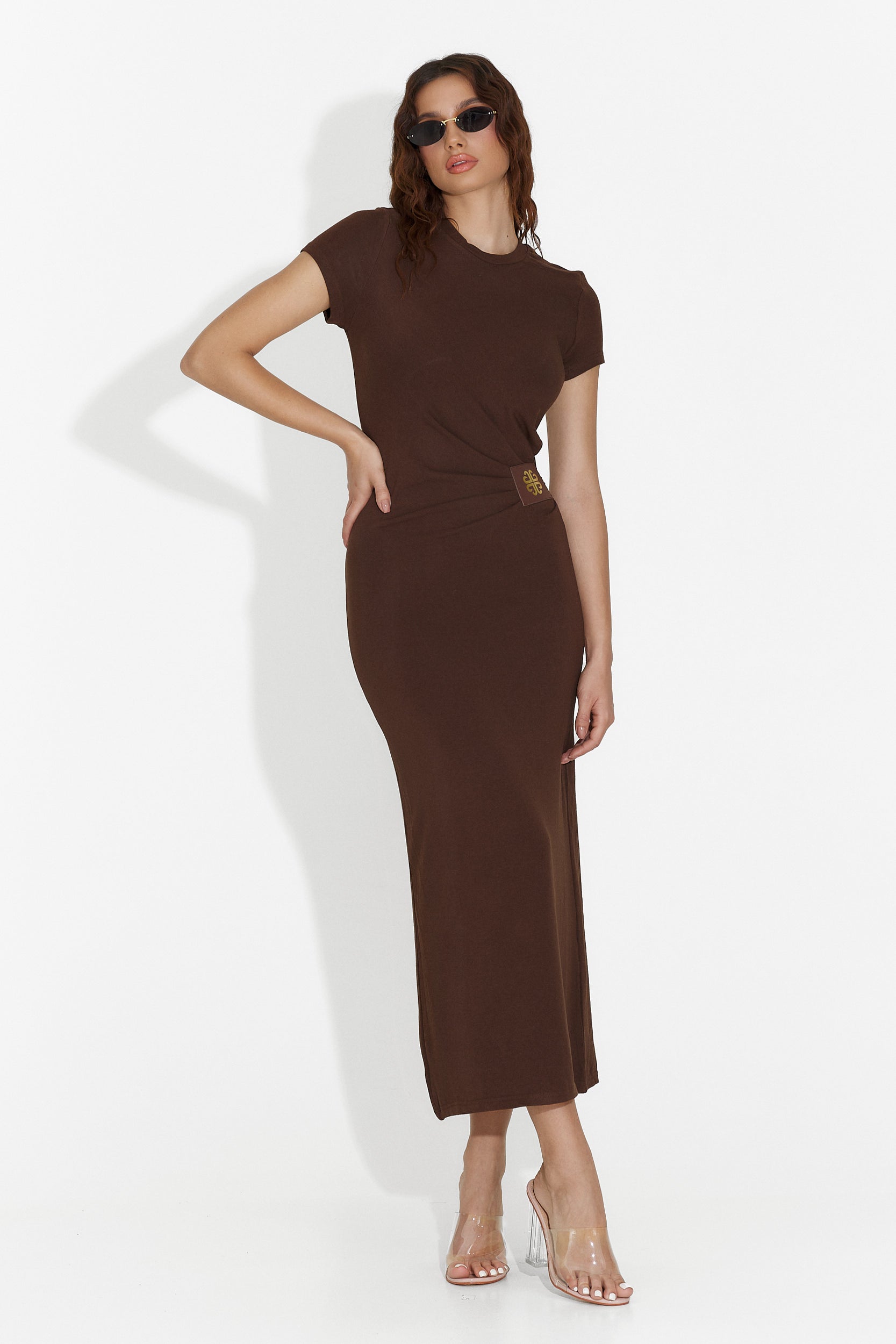 Rochie dama medie maro Harmoni Bogas