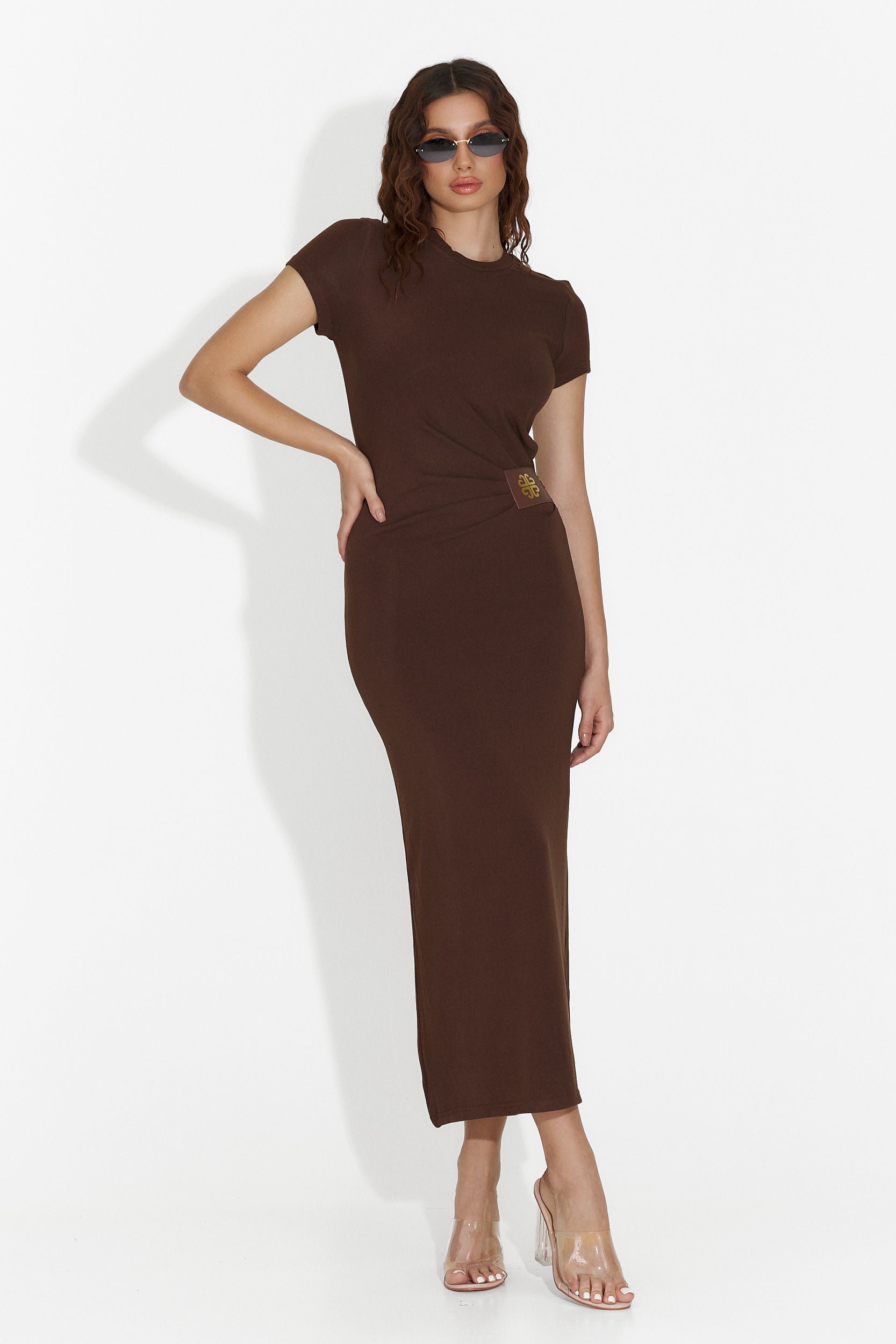 Rochie dama medie maro Harmoni Bogas