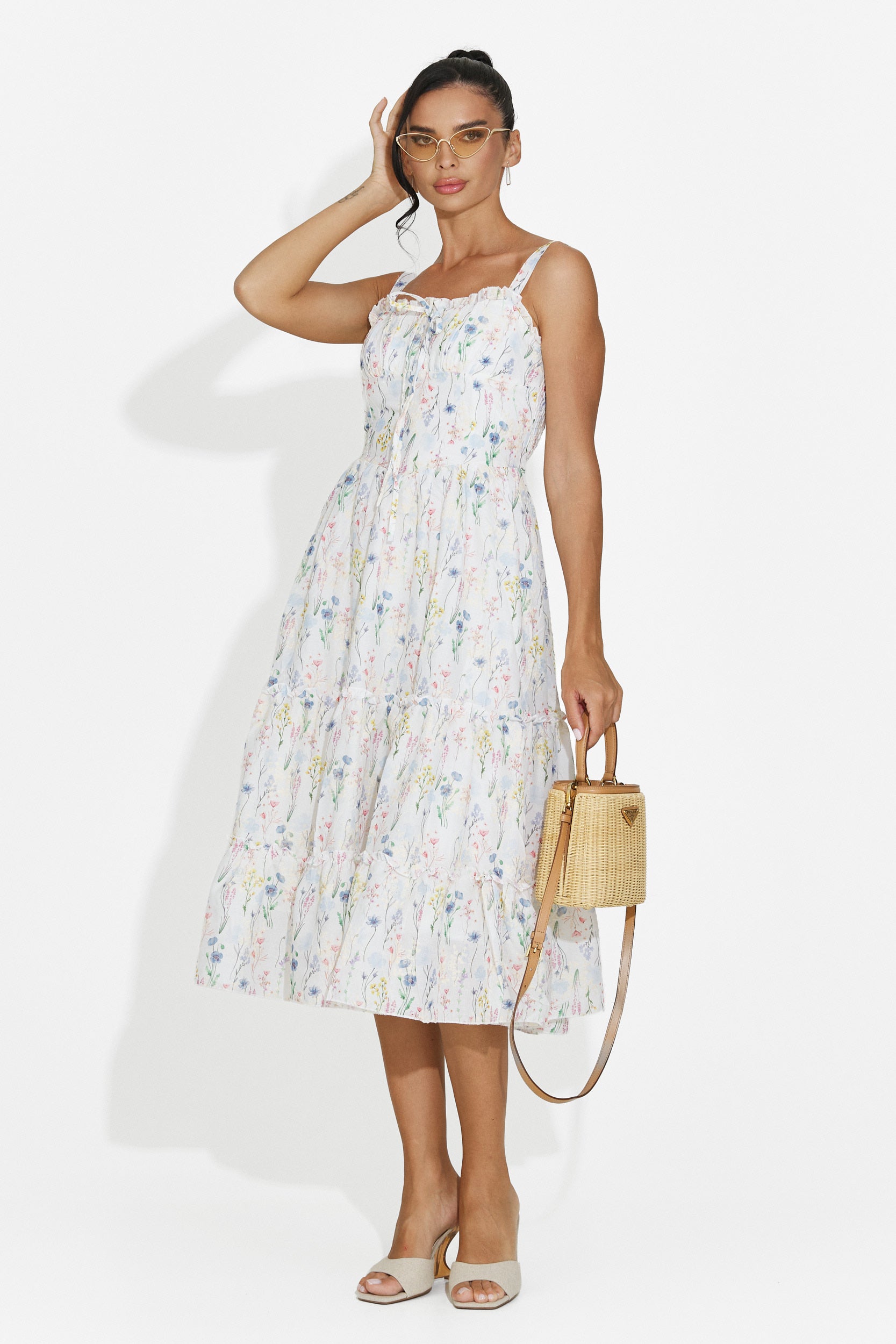Rochie dama midi bleu Alisa Bogas