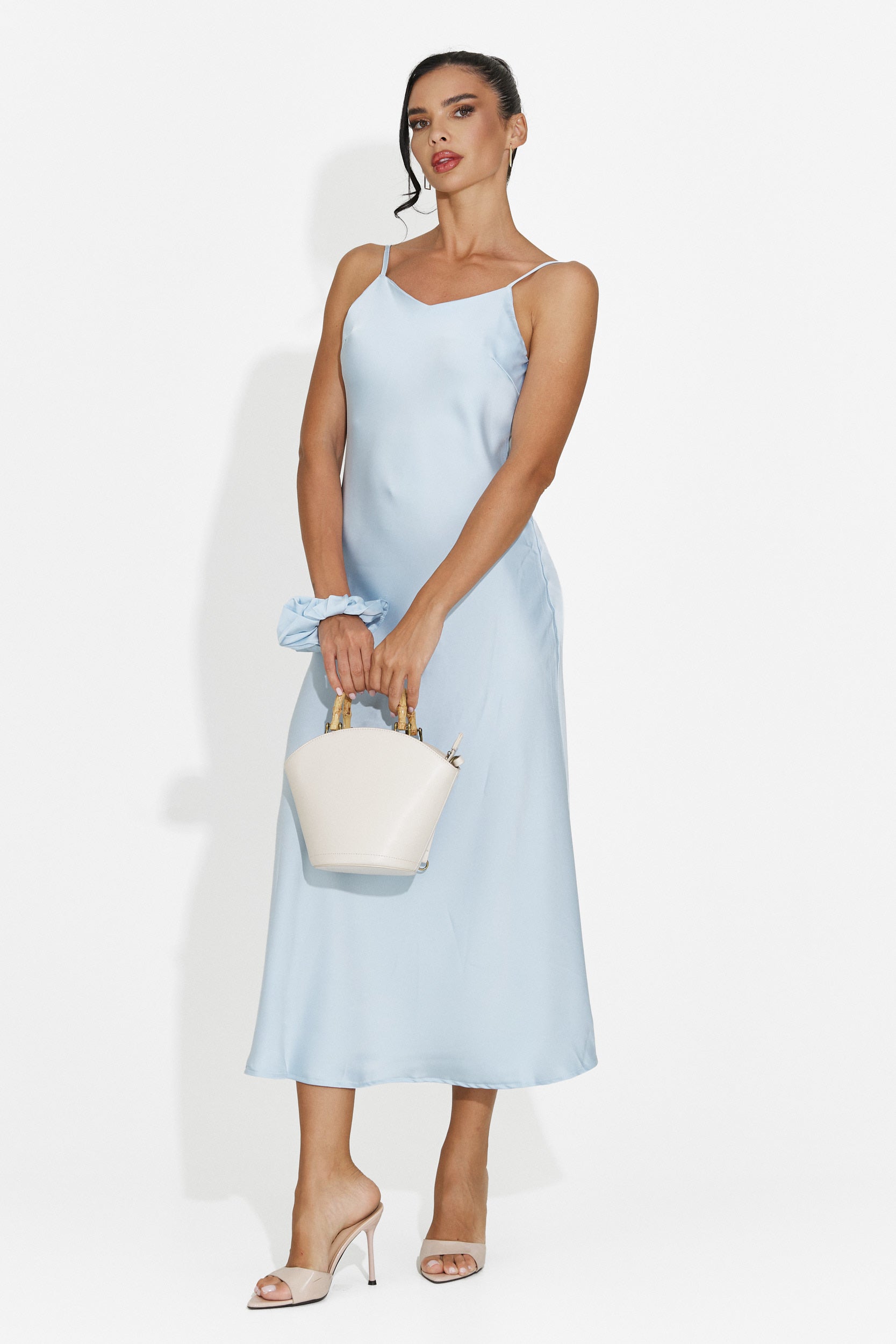 Rochie dama midi bleu Zimia Bogas