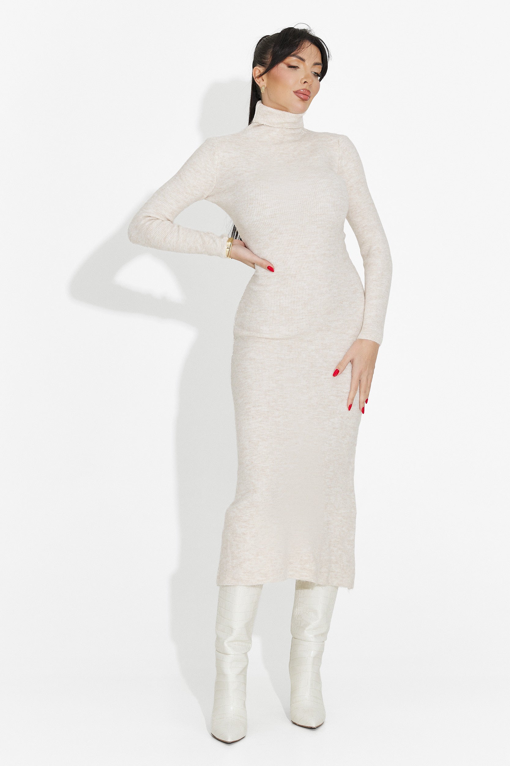 Women's midi dress cream Patrisia Bogas