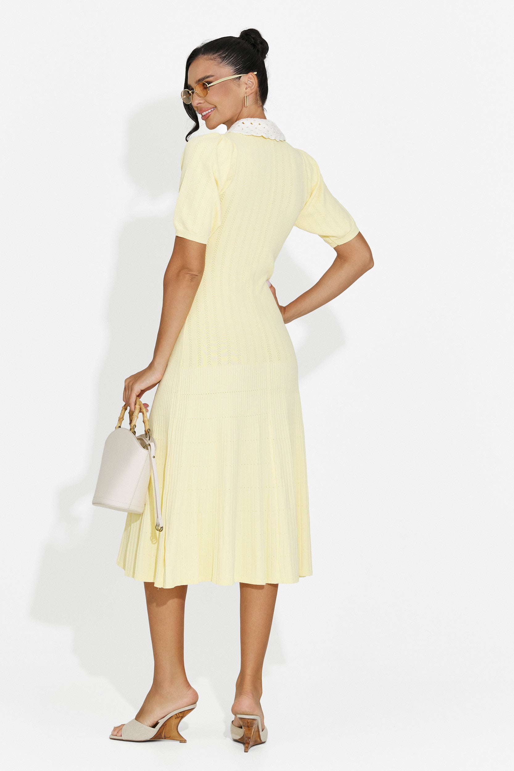 Rochie dama midi galbena Ernesta Bogas
