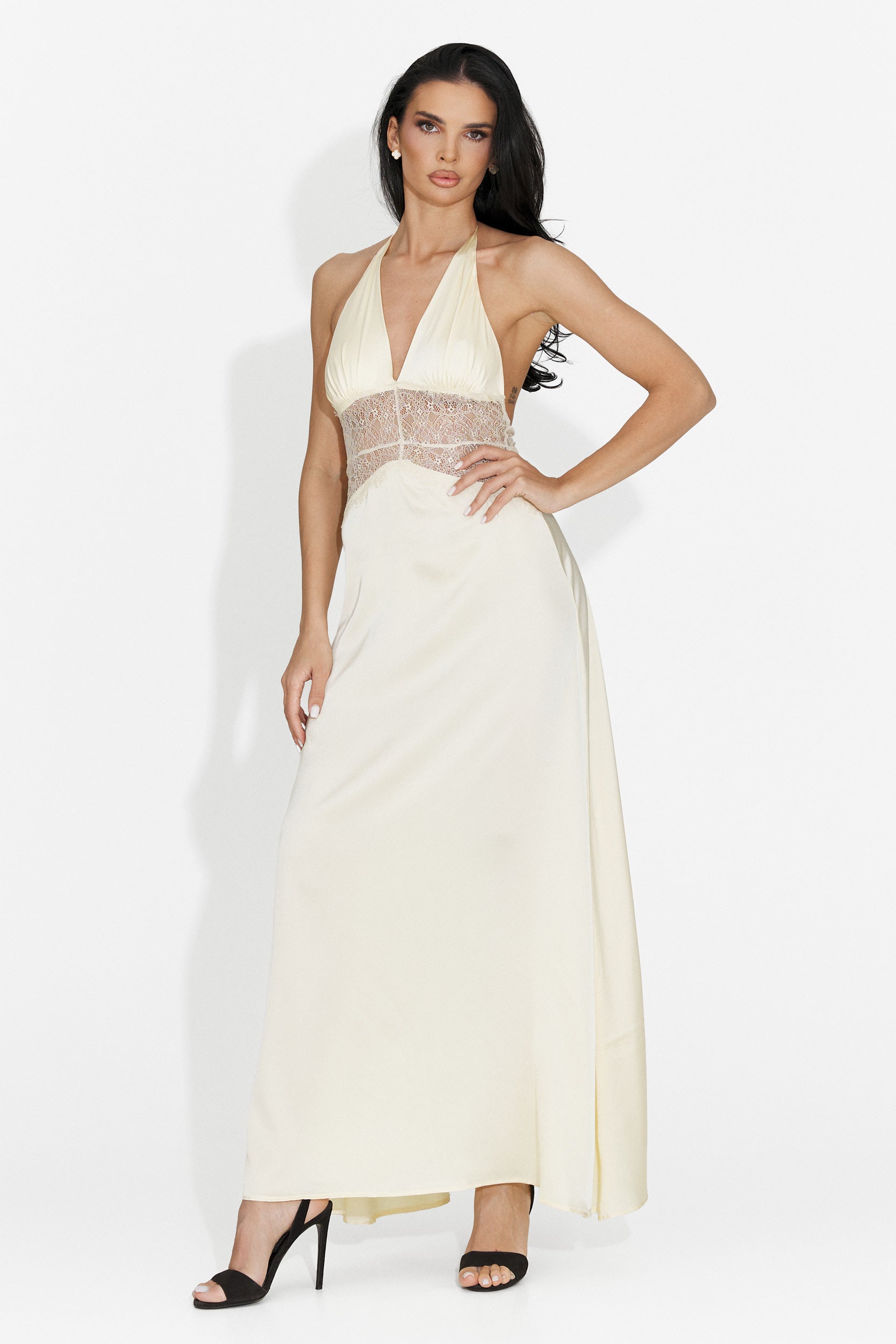 Rochie dama midi galbena Otivera Bogas
