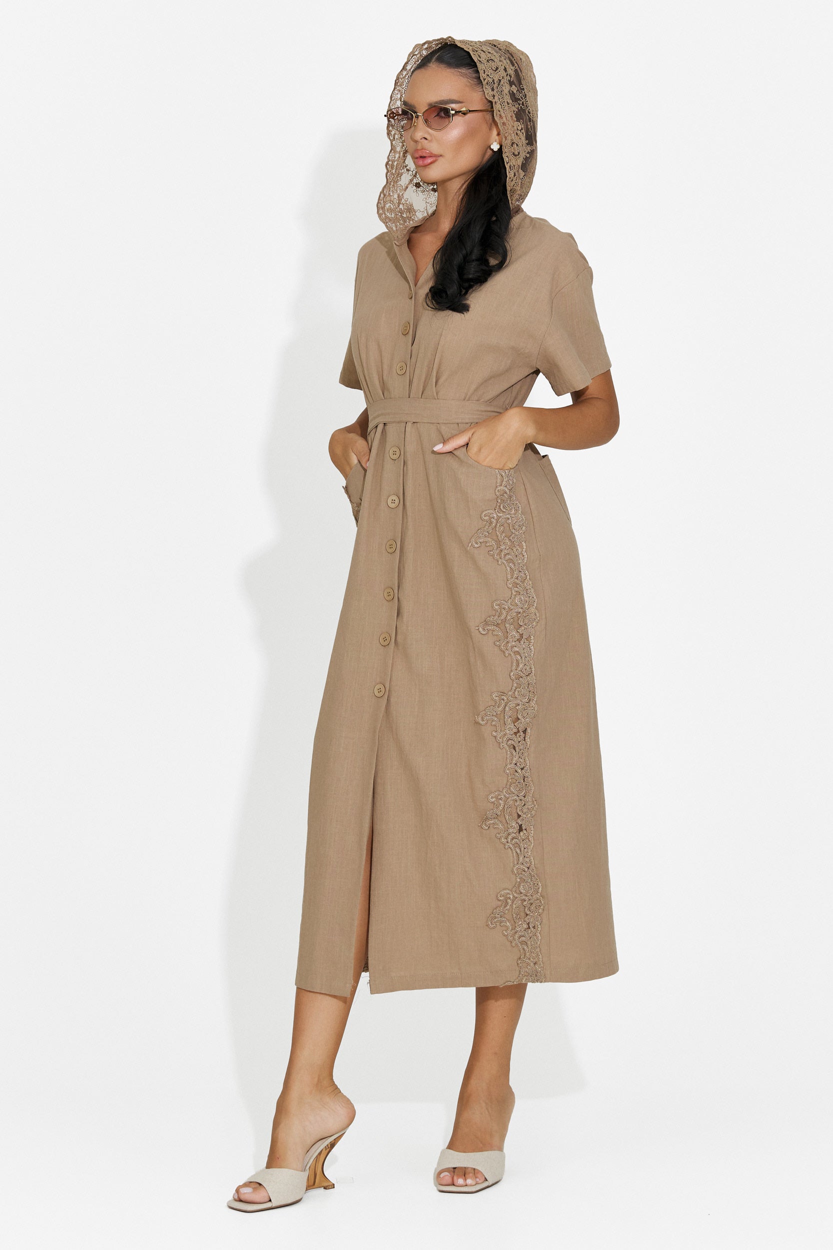 Rochie dama midi maro Aneira Bogas