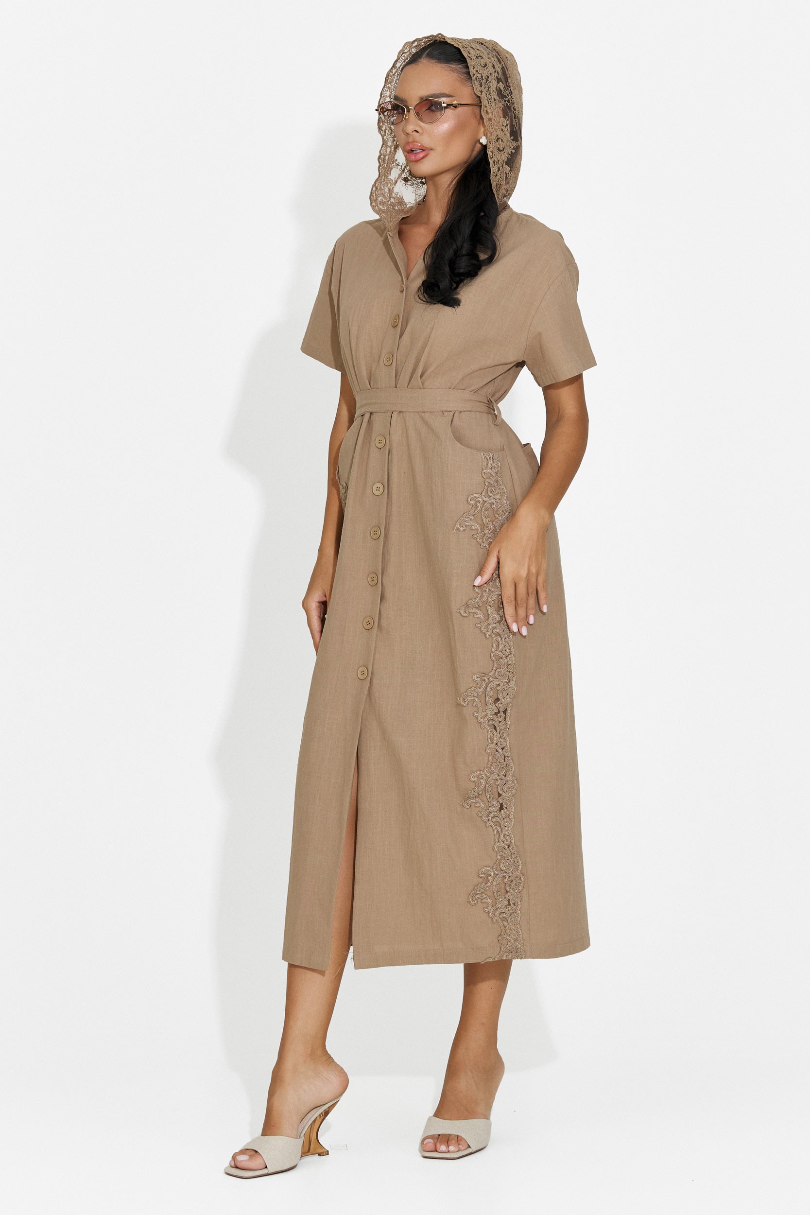 Rochie dama midi maro Aneira Bogas