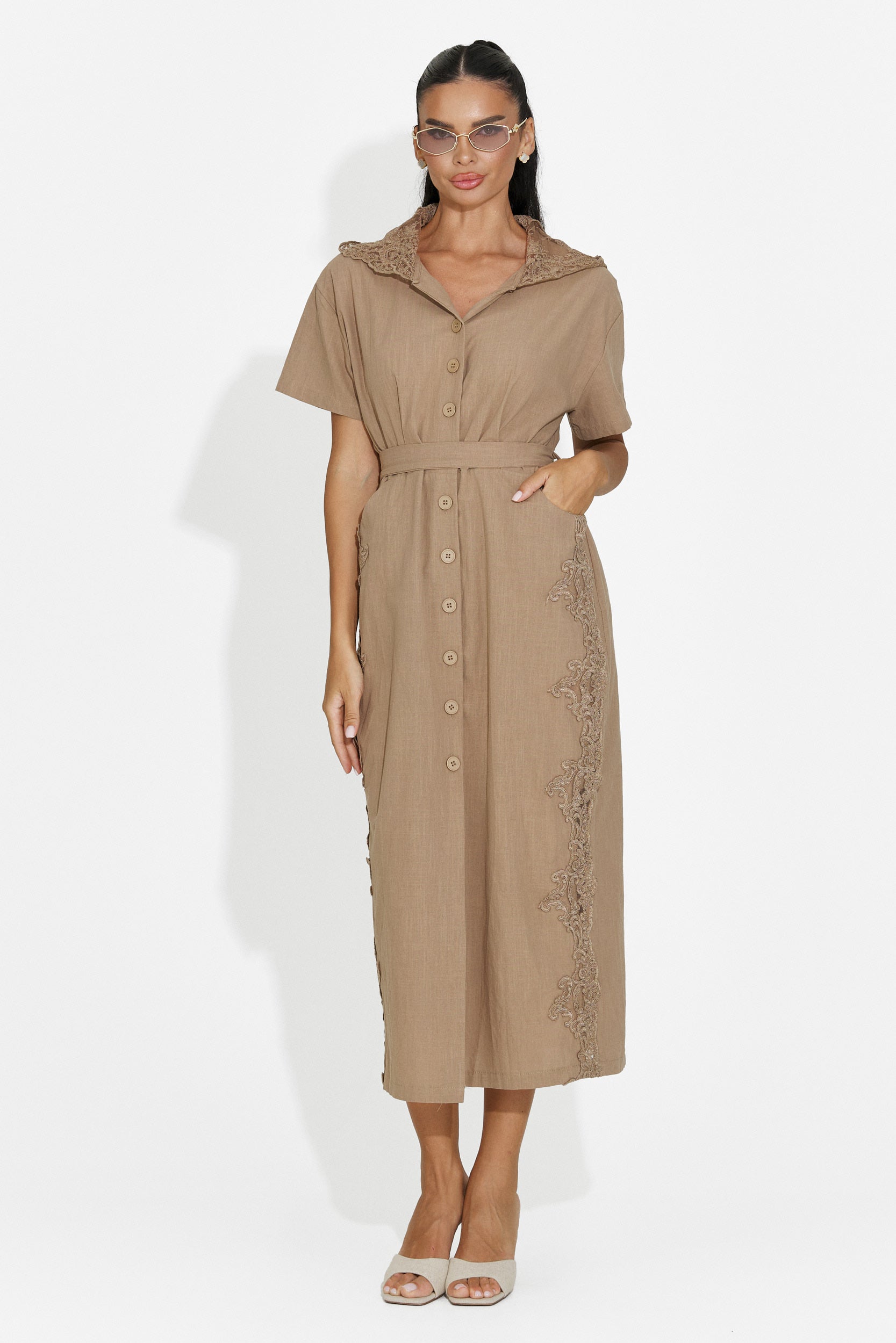 Rochie dama midi maro Aneira Bogas