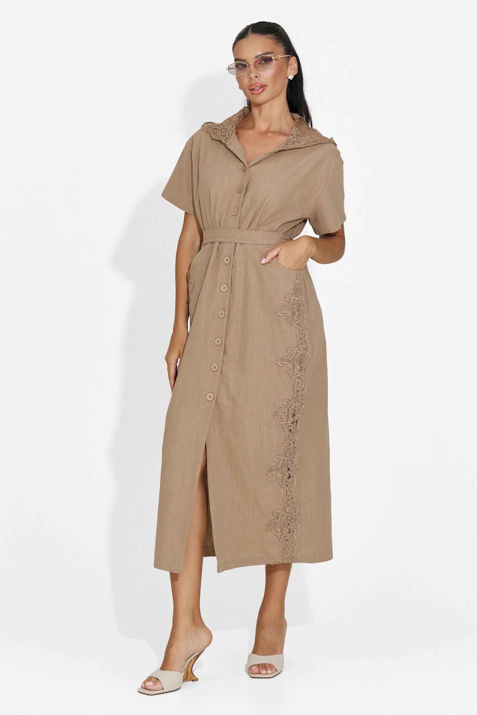 Rochie dama midi maro Aneira Bogas