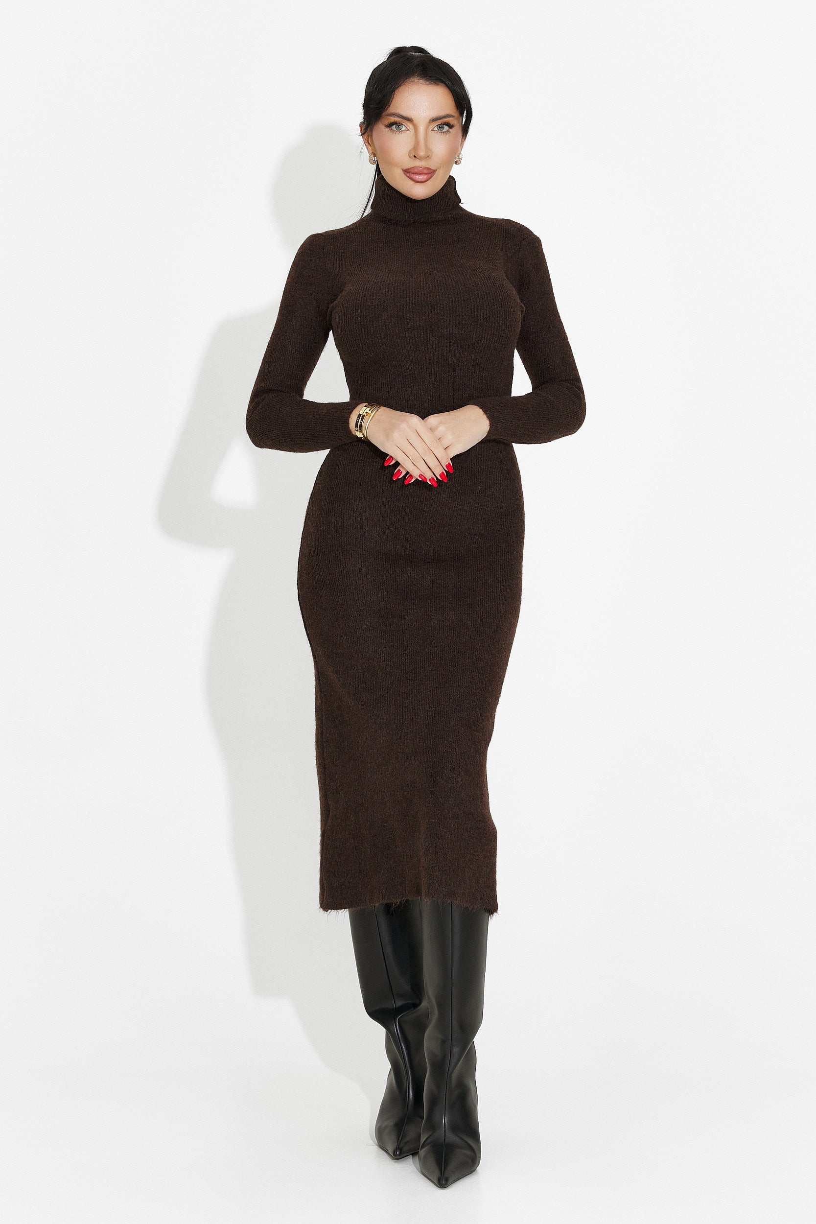 Women's midi brown dress Patrisia Bogas