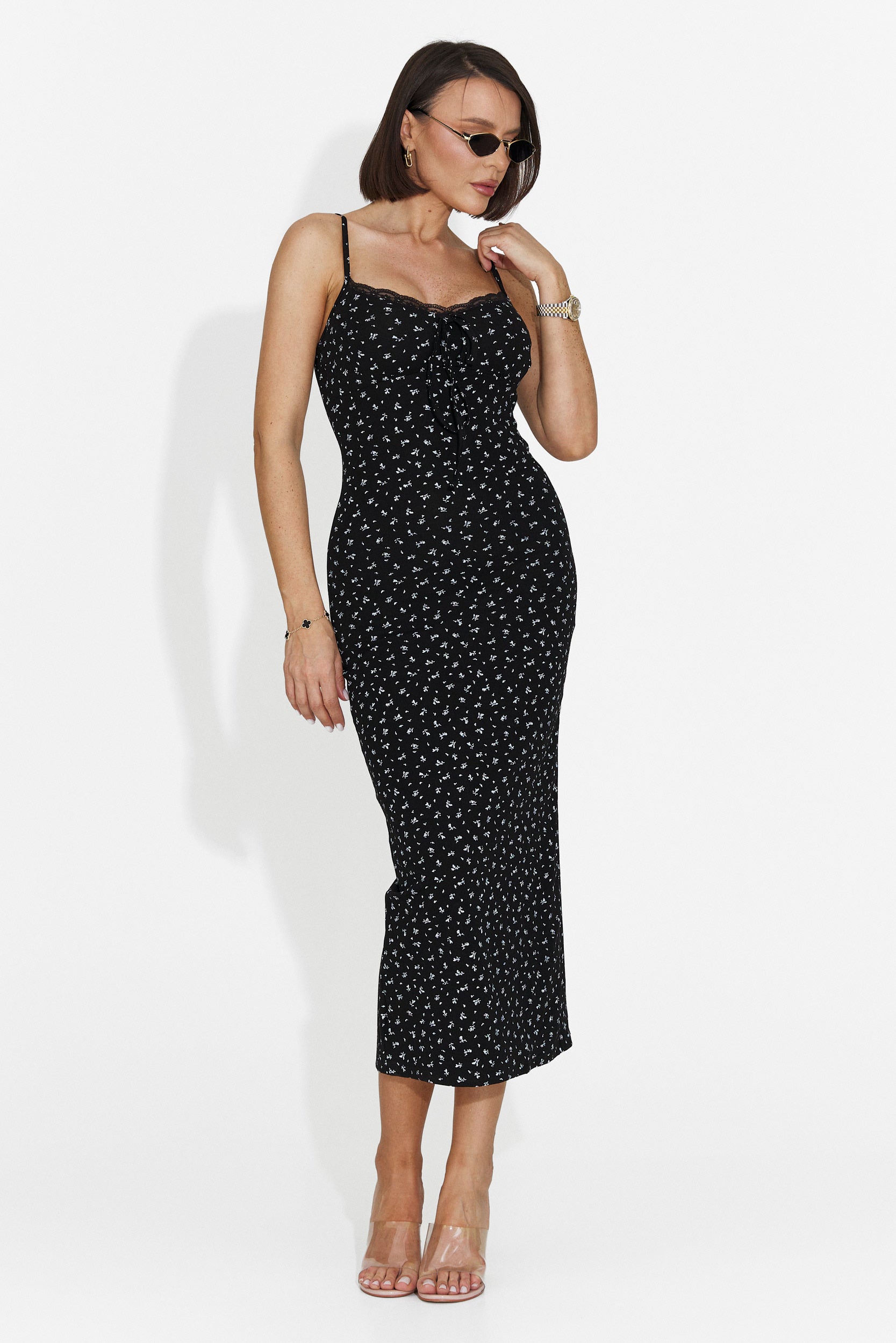 Rochie dama midi neagra Anamia Bogas