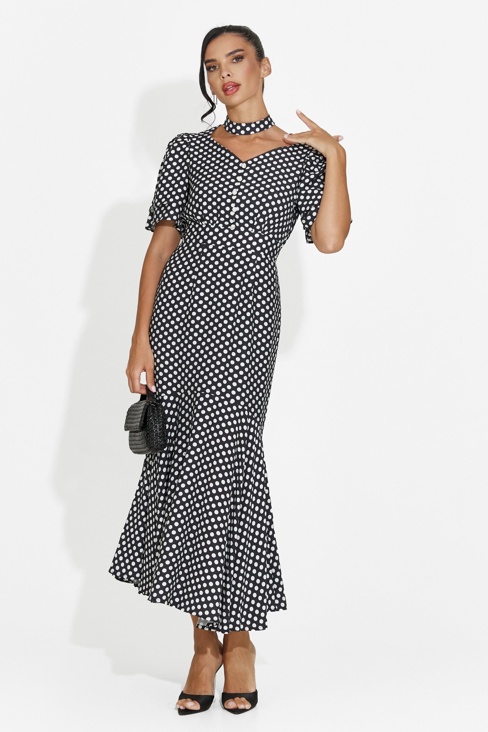 Rochie dama midi neagra Antoneia Bogas