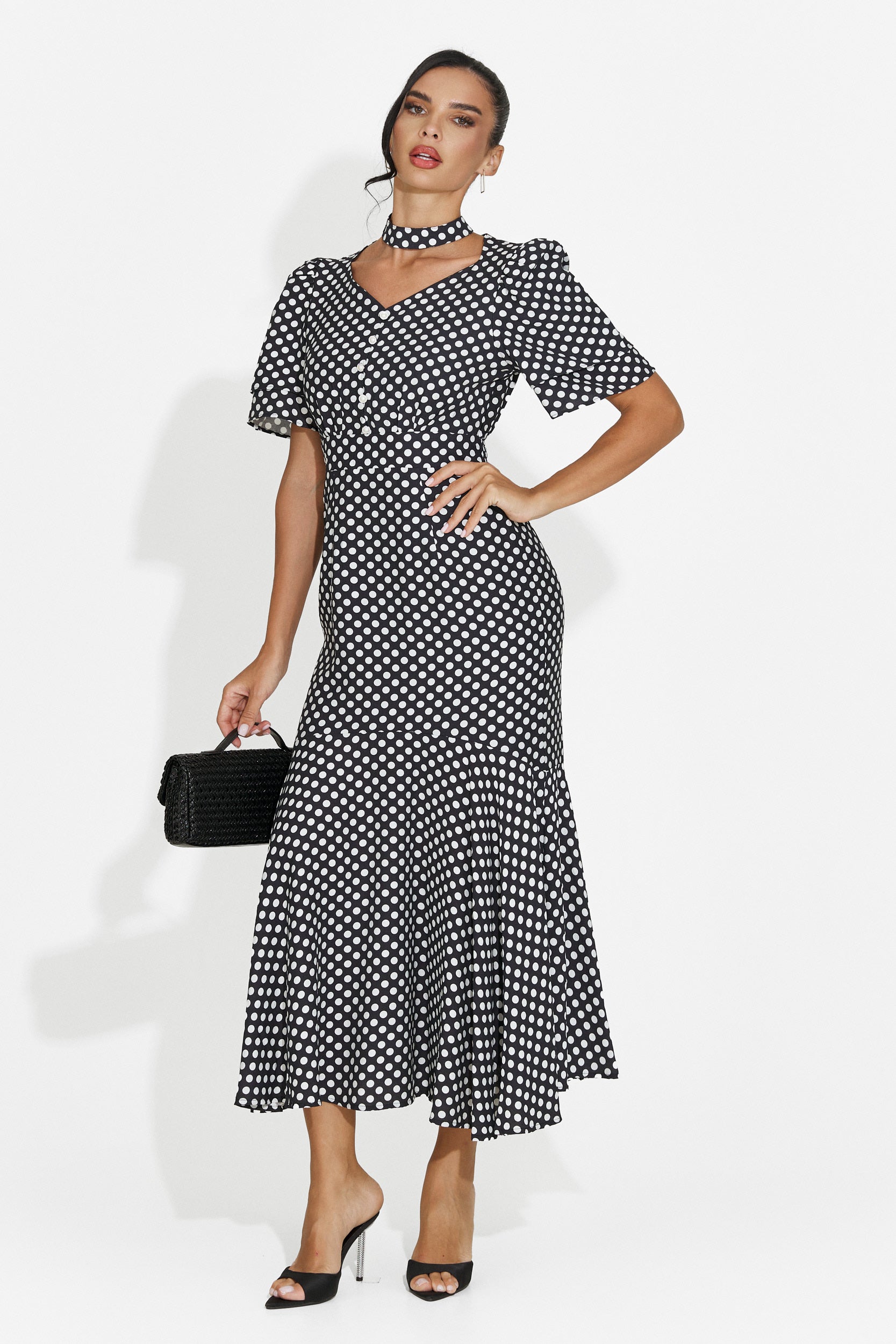 Rochie dama midi neagra Antoneia Bogas
