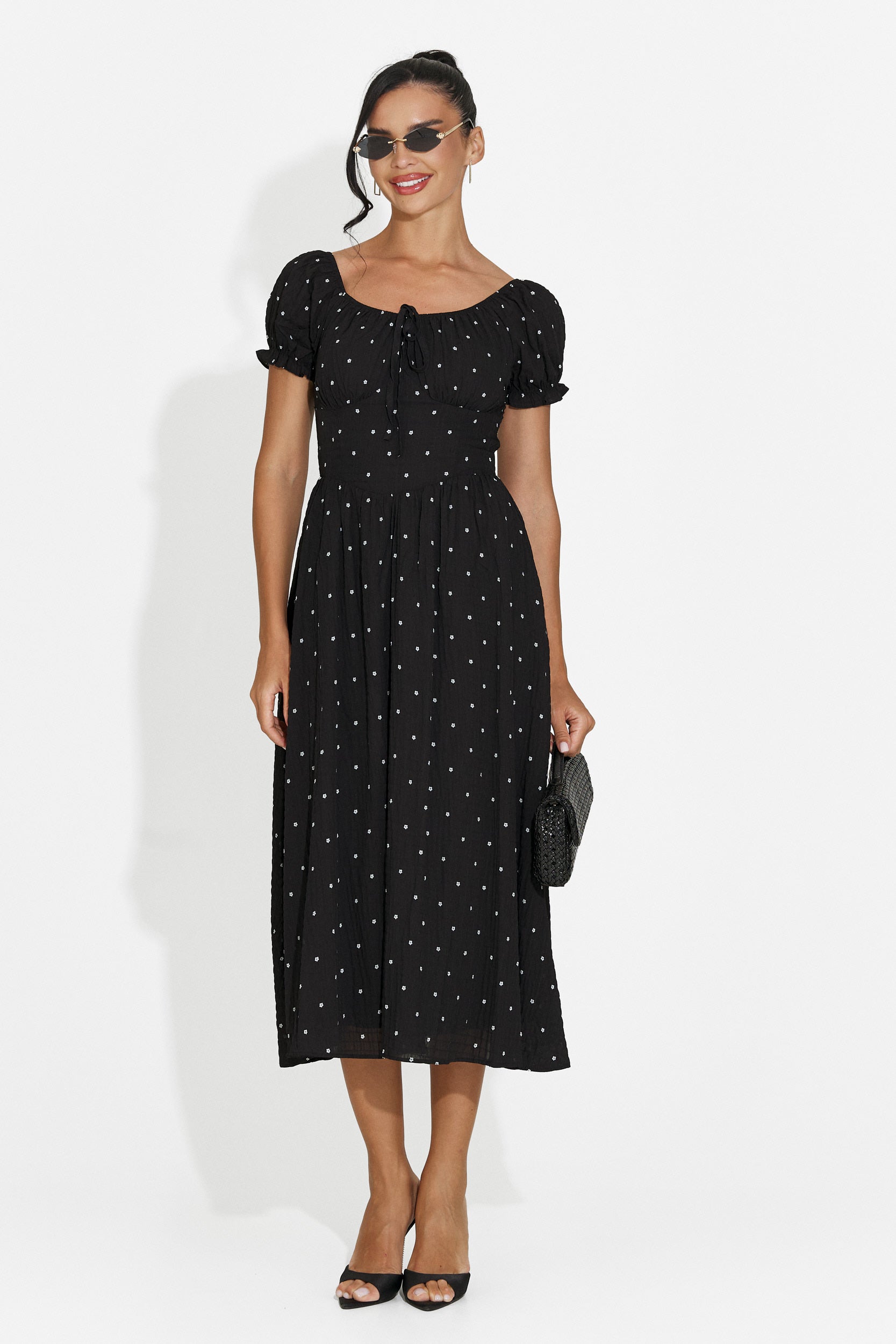 Rochie dama midi neagra Elvilia Bogas