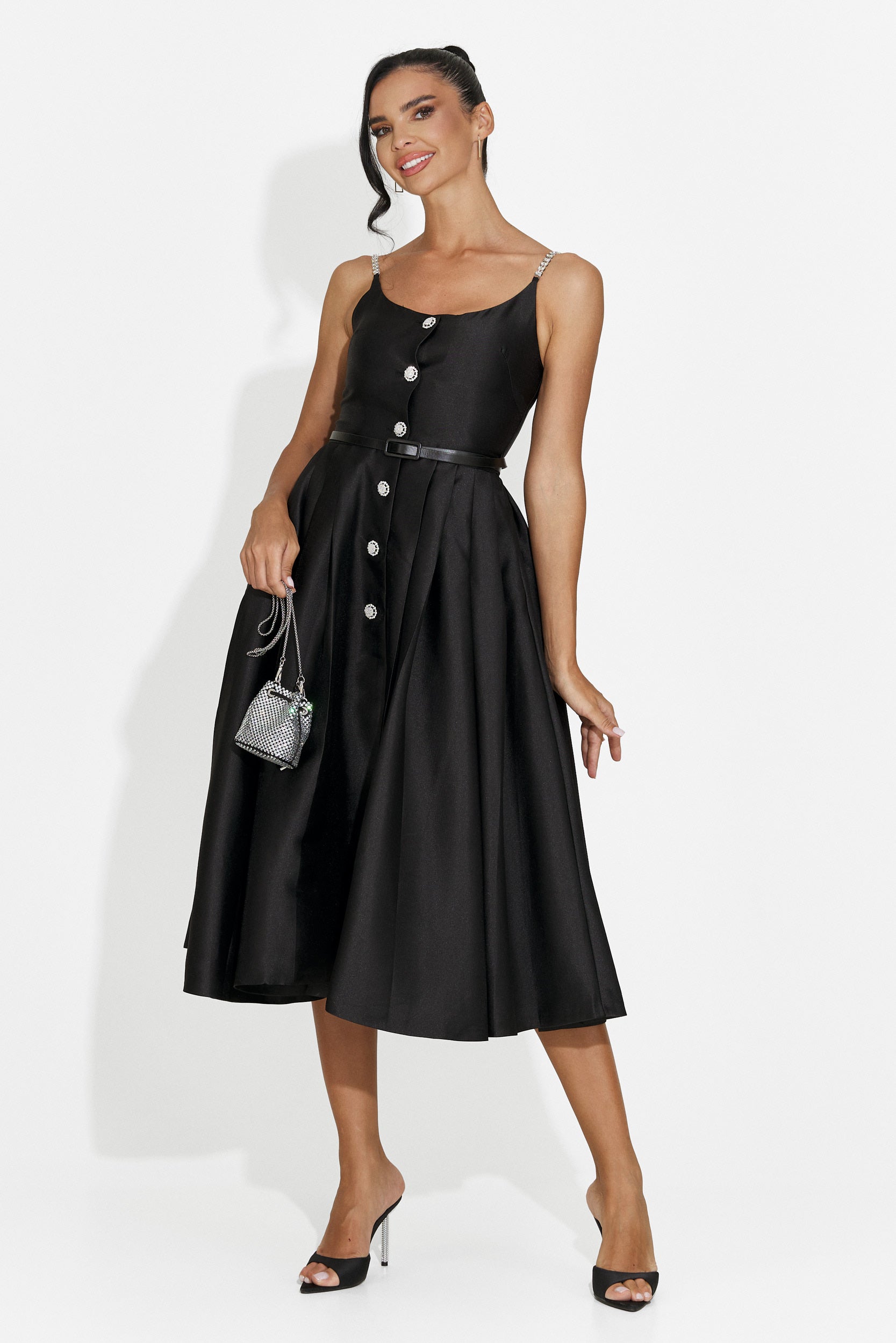 Rochie dama midi neagra Florinela Bogas