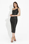 Rochie dama midi neagra Krisina Bogas