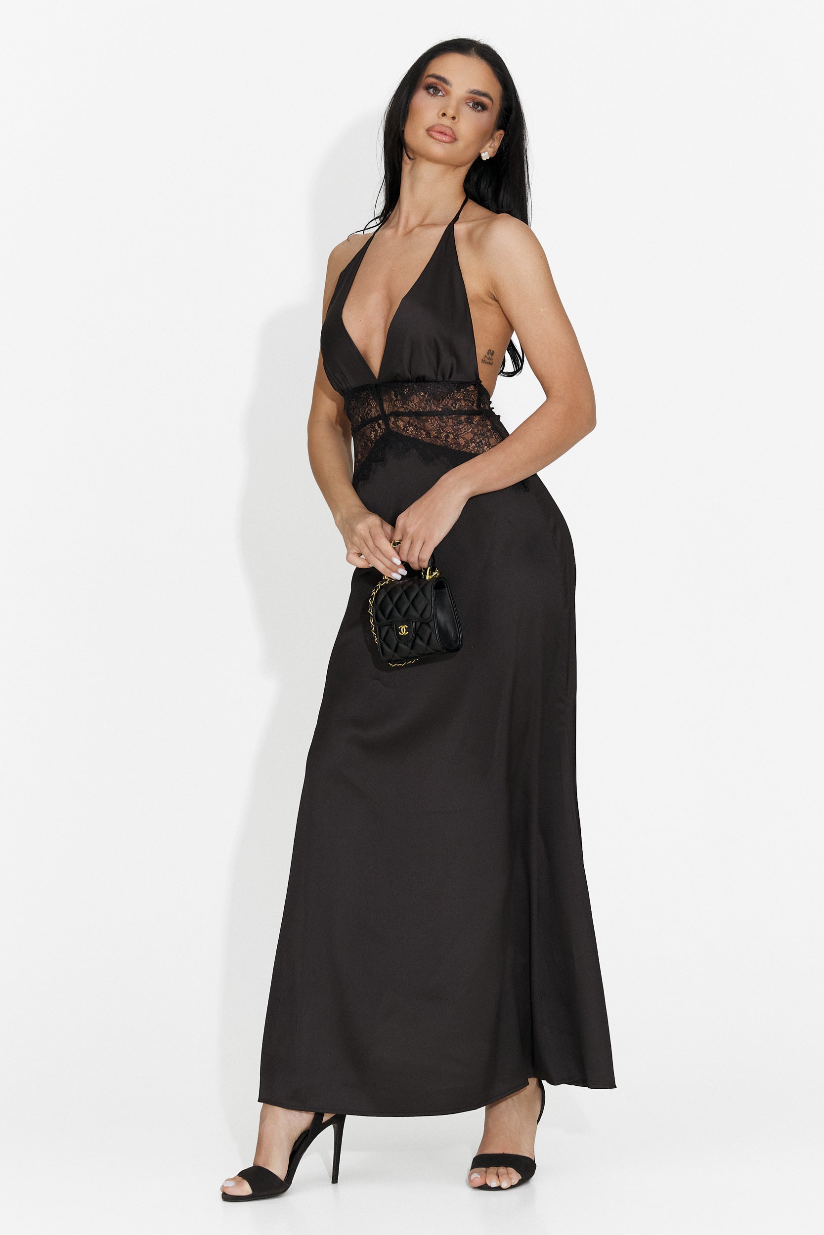 Rochie dama midi neagra Otivera Bogas