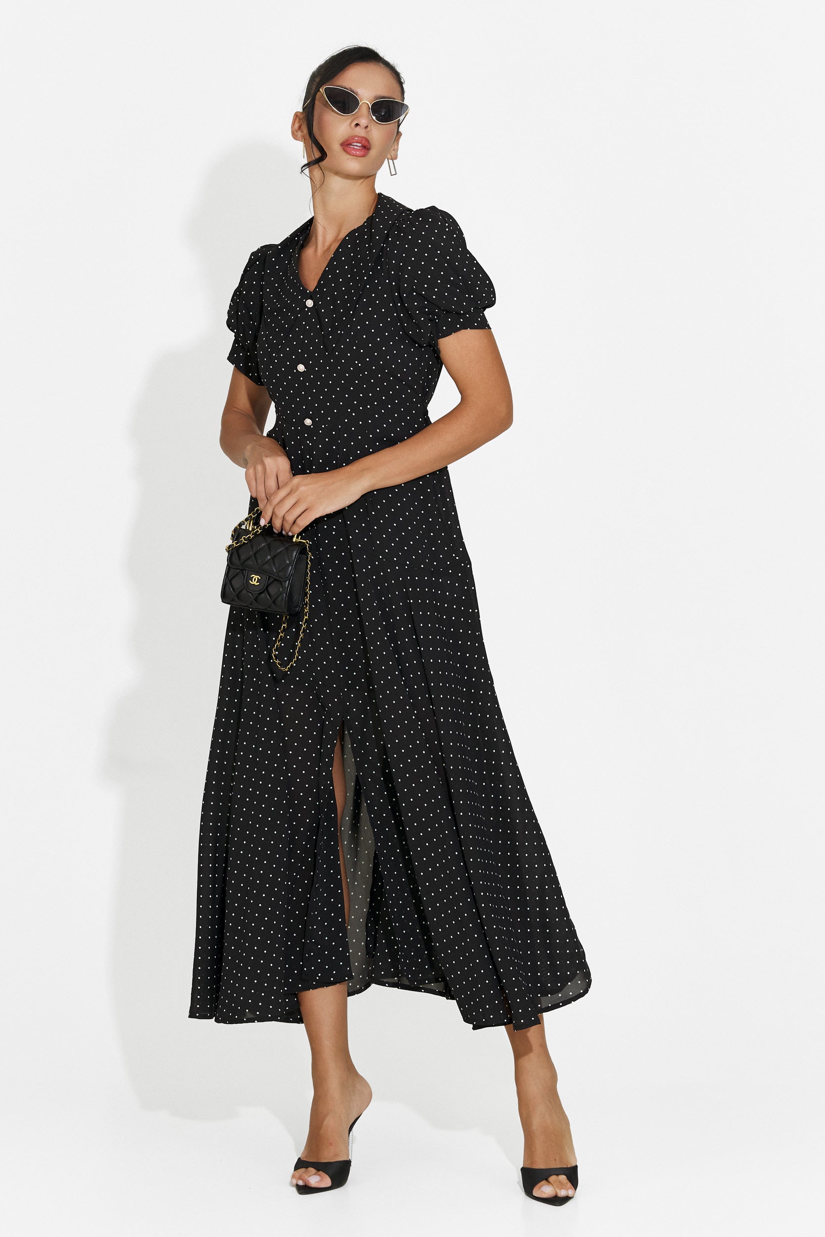 Rochie dama midi neagra Taisiana Bogas