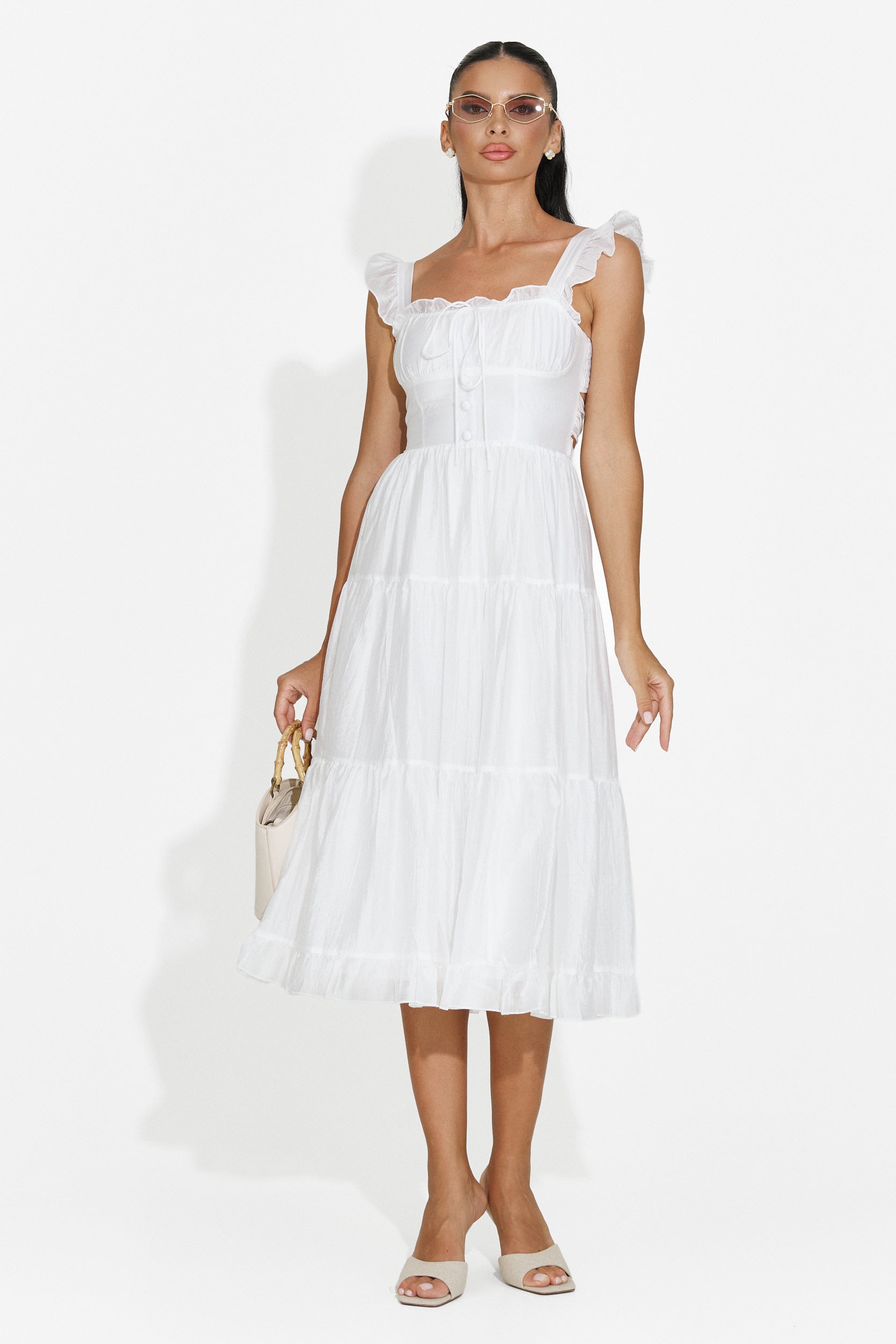 Rochie dama scurta alba Camenia Bogas