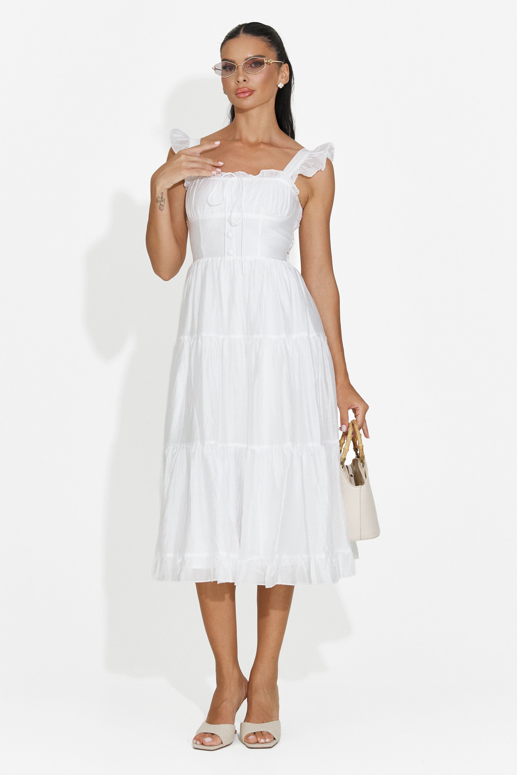 Rochie dama scurta alba Camenia Bogas