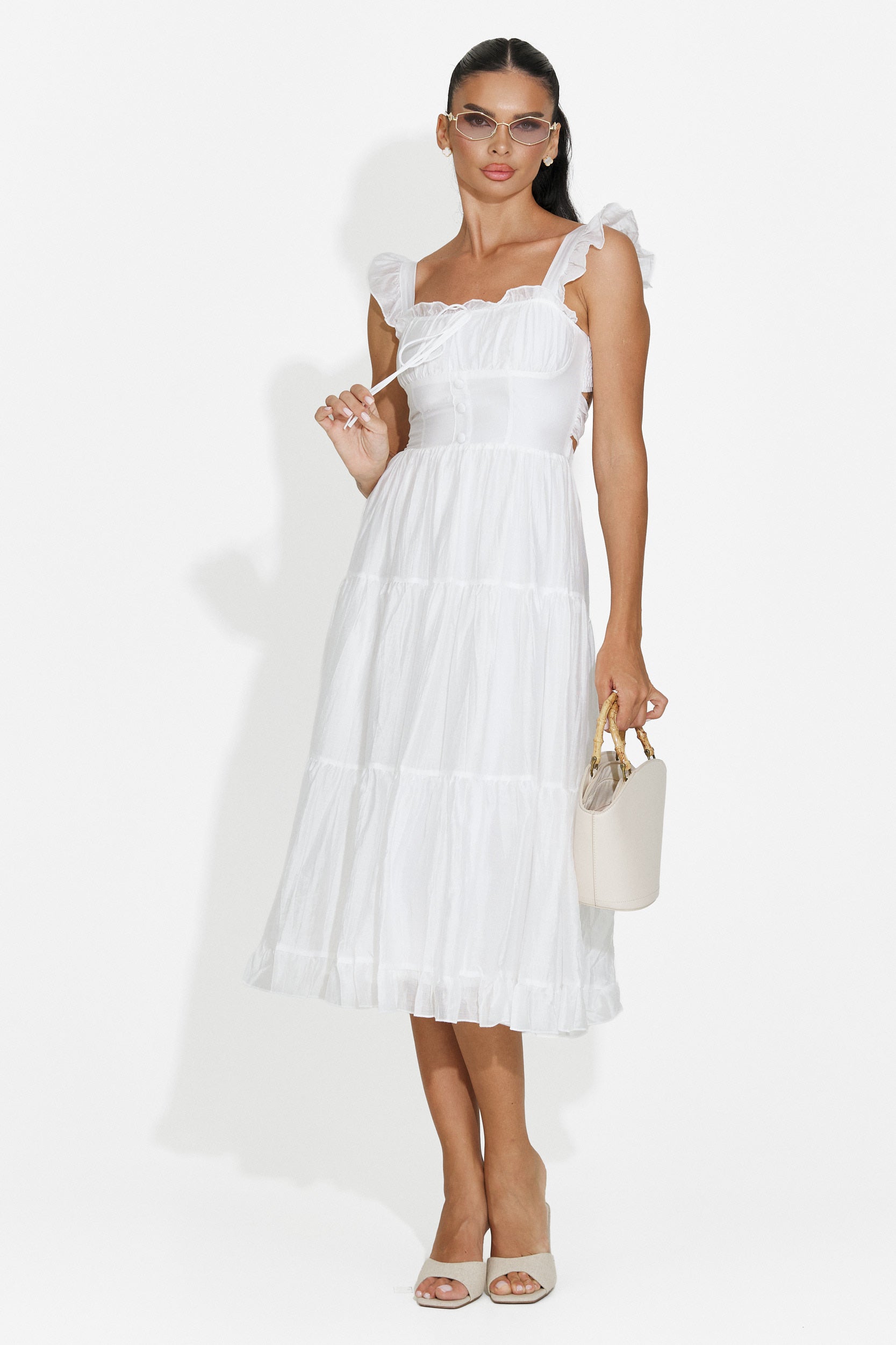 Rochie dama scurta alba Camenia Bogas