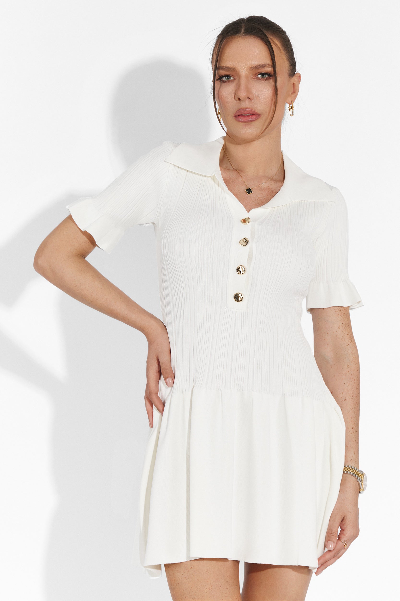 Disrup Bogas Short White Dress for Women