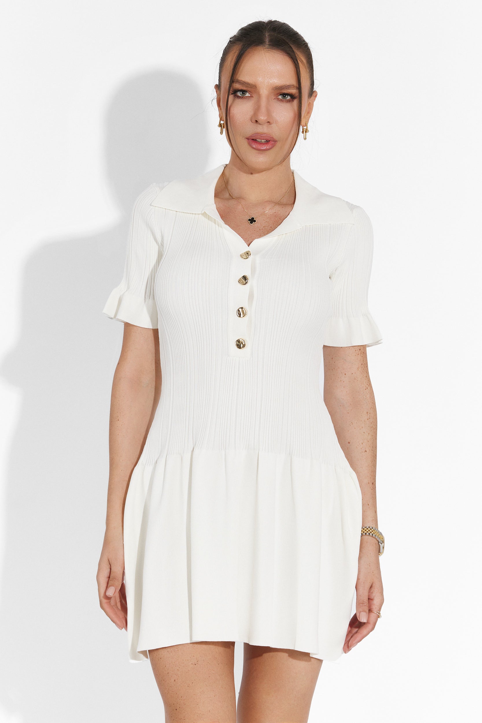 Disrup Bogas Short White Dress for Women