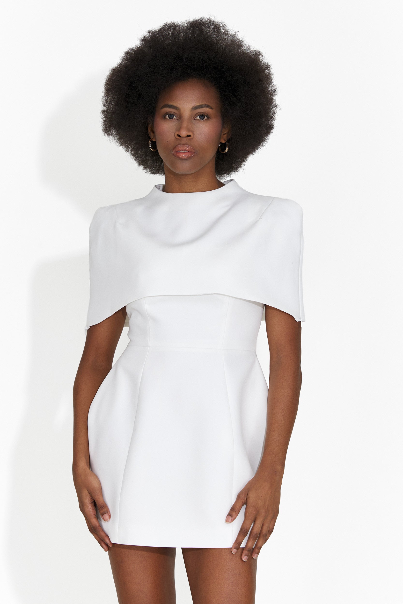 Rochie dama scurta alba Jimenia Bogas