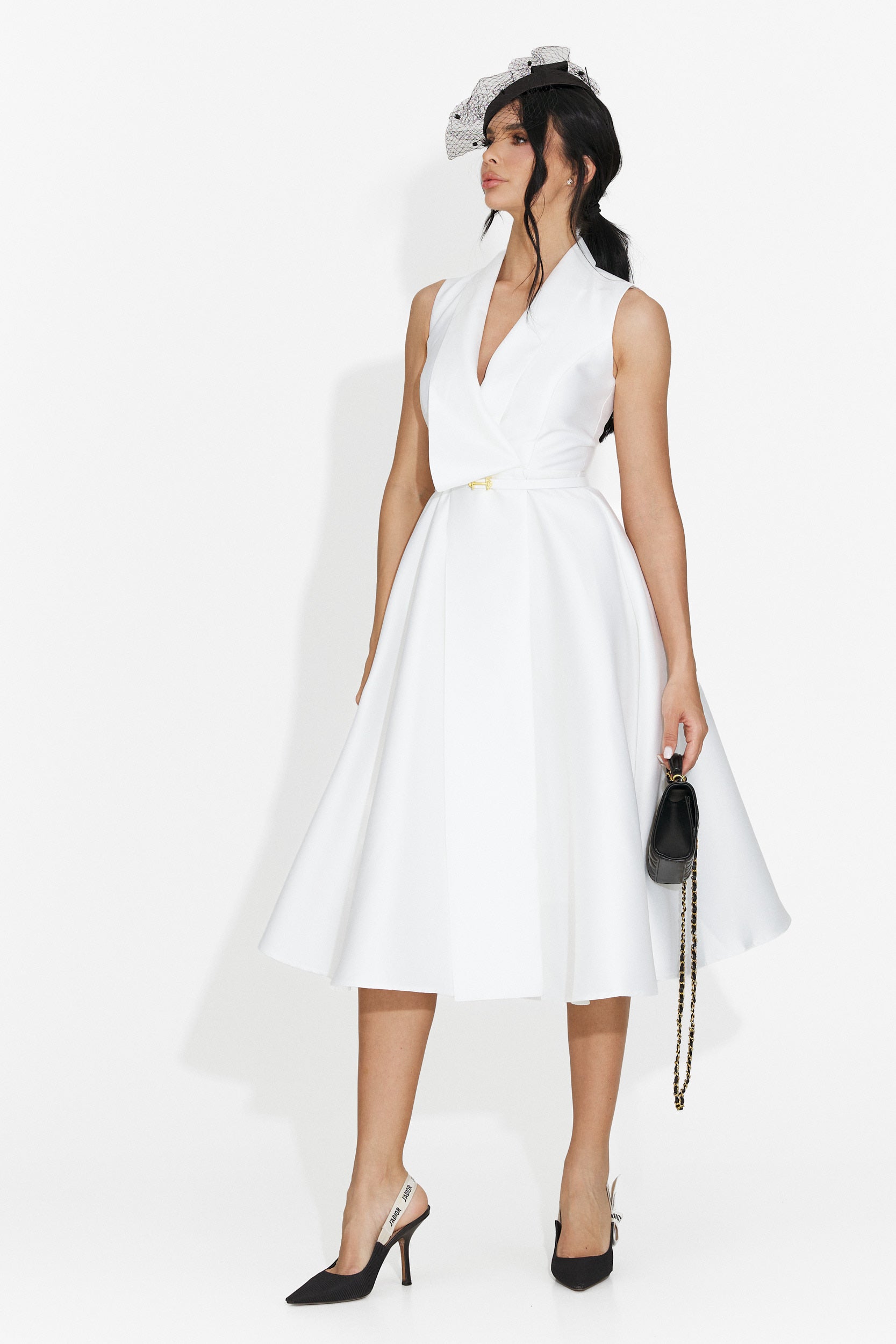 Rochie dama scurta alba Kady Bogas